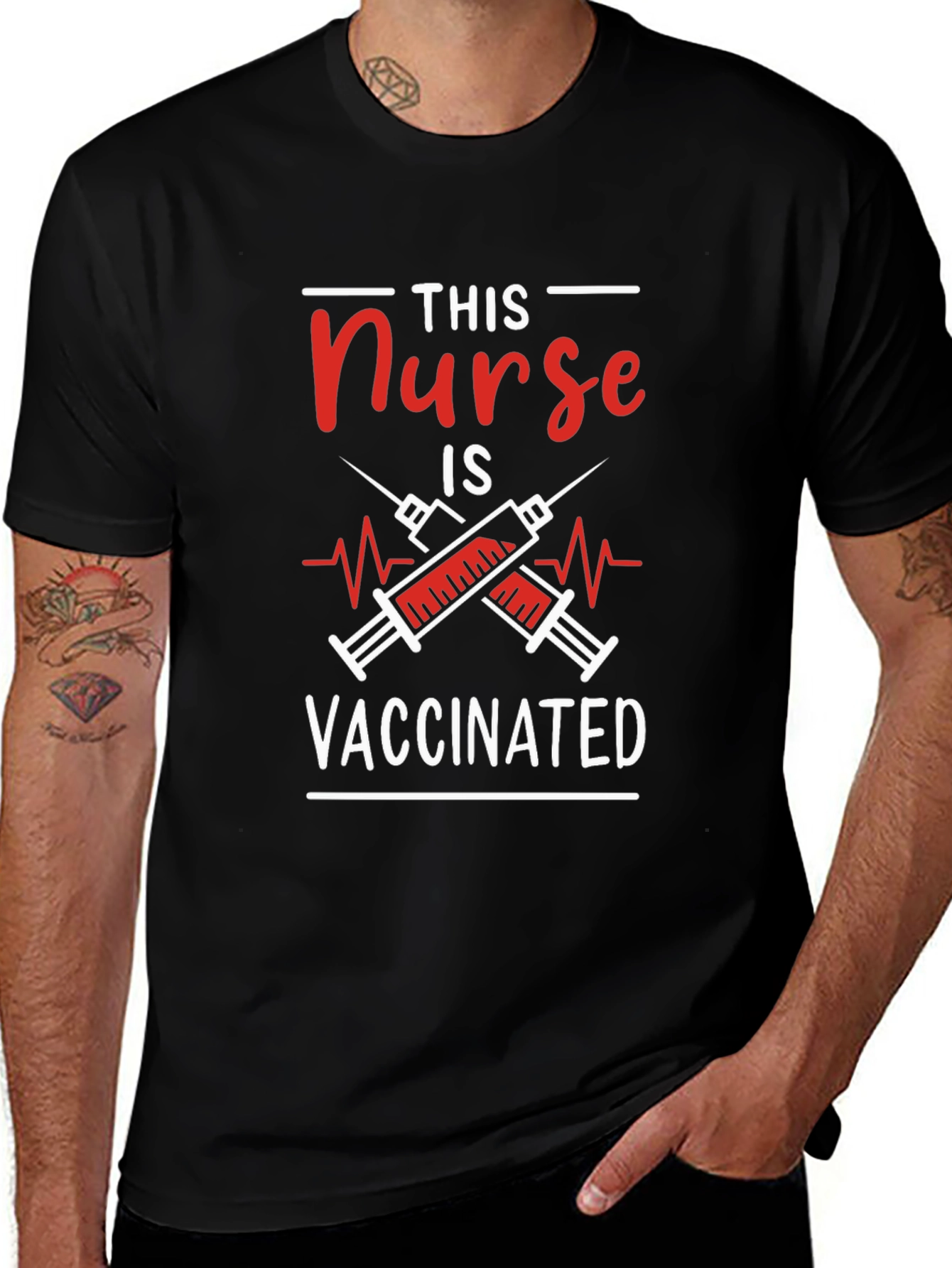 Vaccinated Nurse T-Shirt - Medical Hero