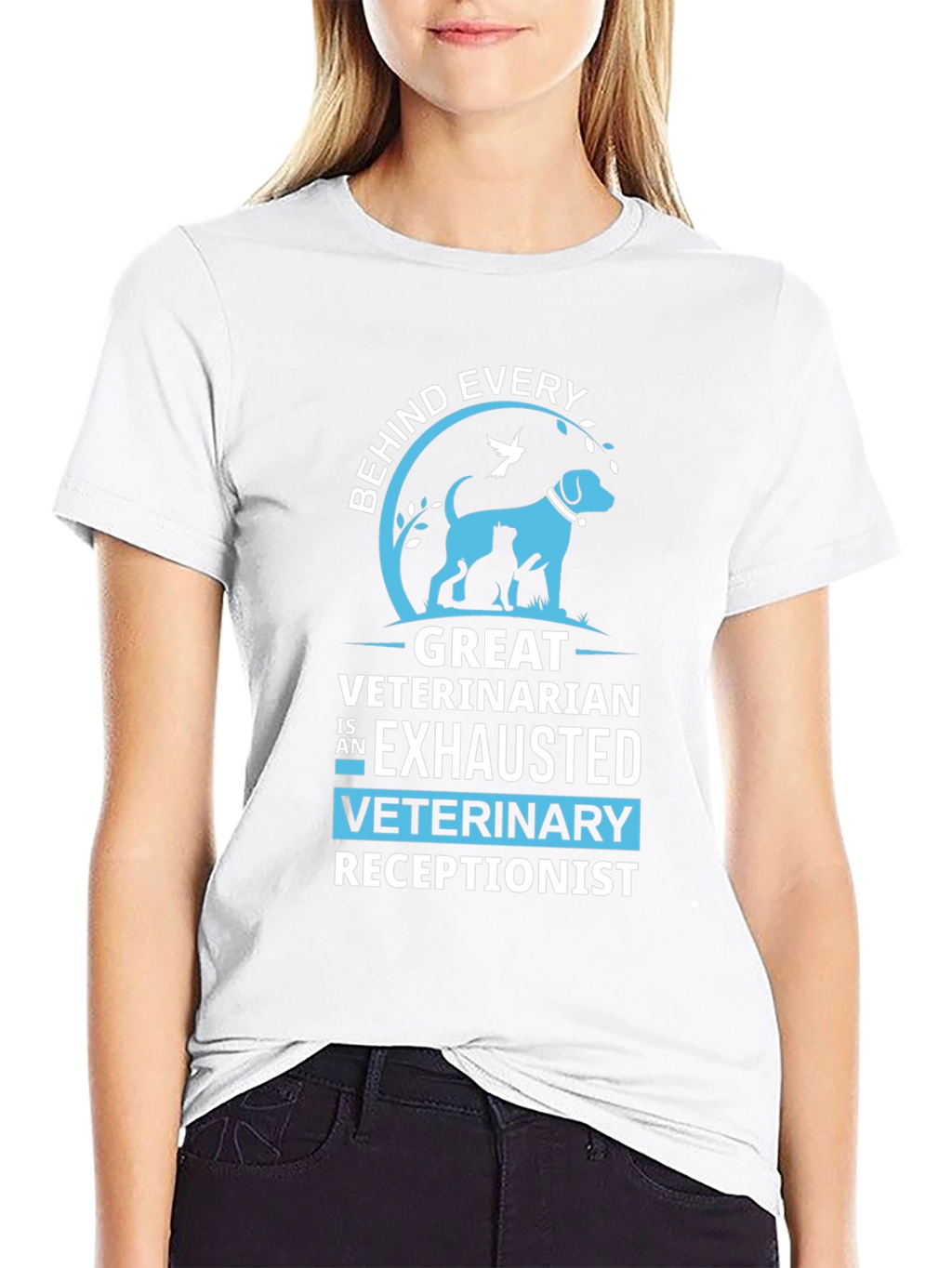Exhausted Veterinary Receptionist T-Shirt
