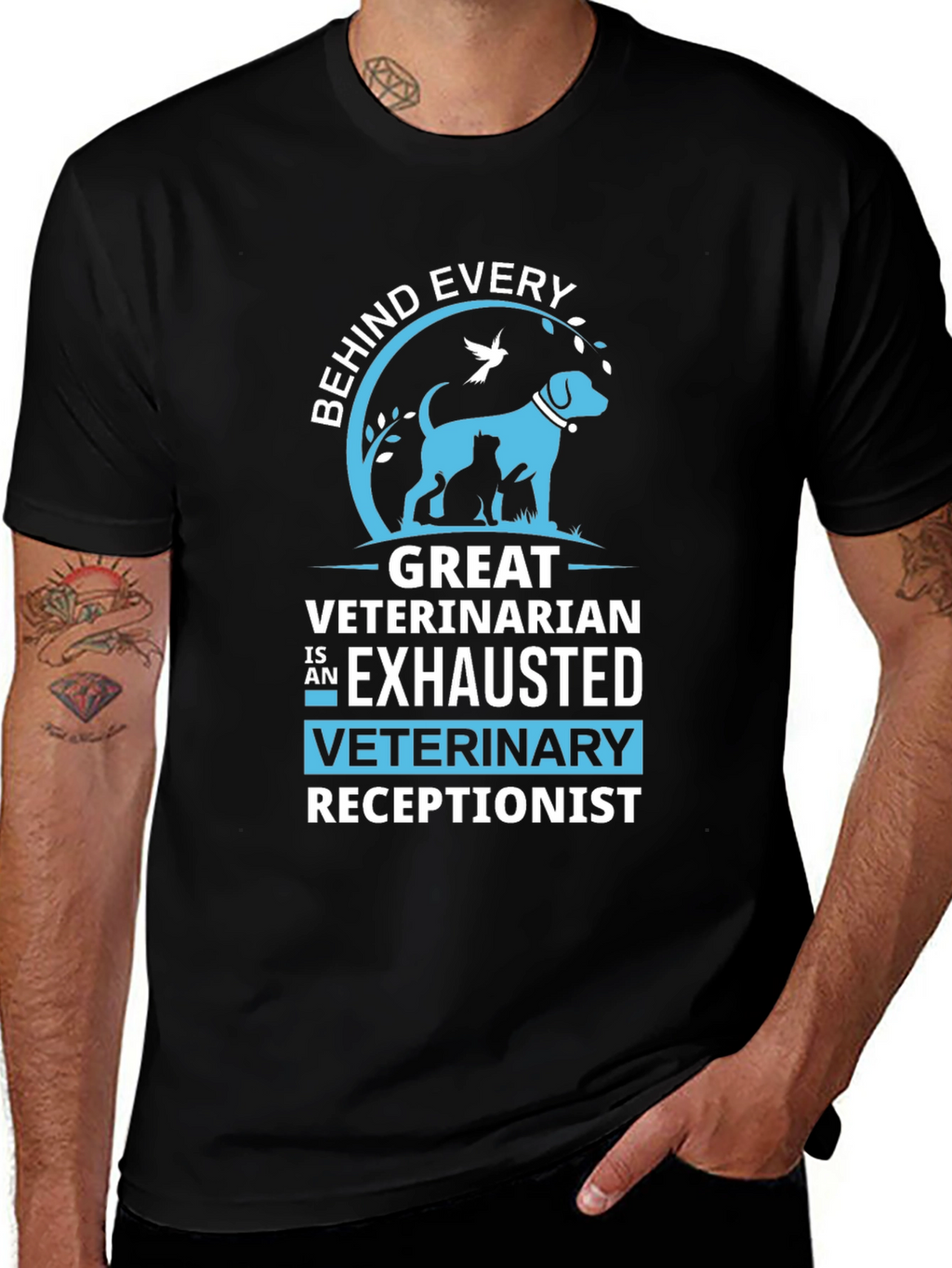 Exhausted Veterinary Receptionist T-Shirt