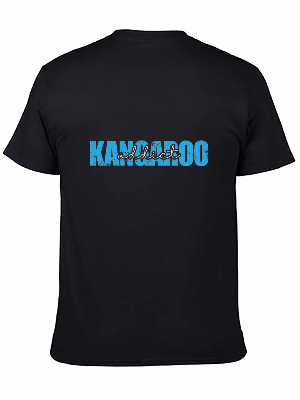 Kangaroo Addict Tee - Black Cotton T-Shirt