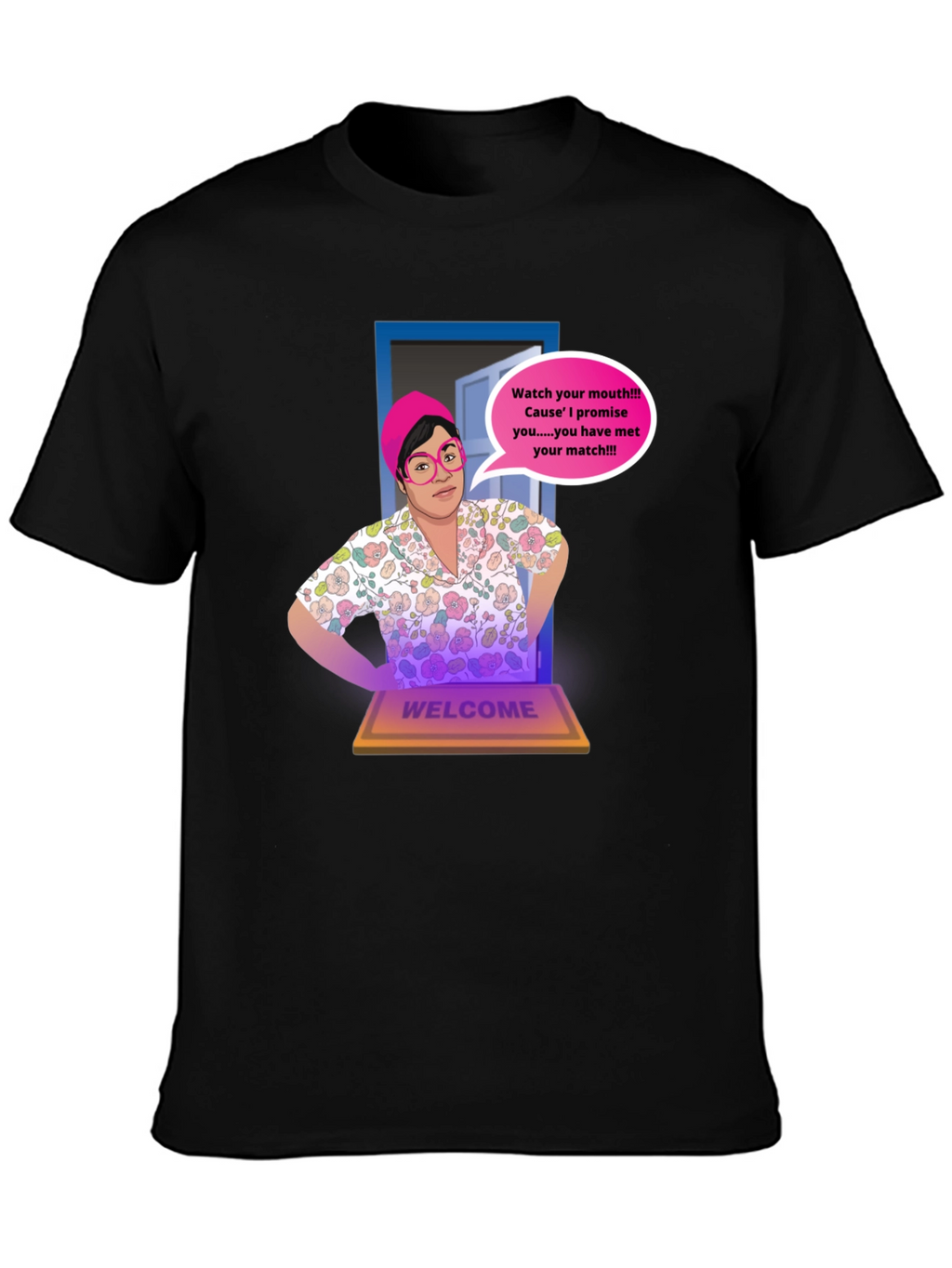 Humorous Watch Your Mouth Graphic Tee