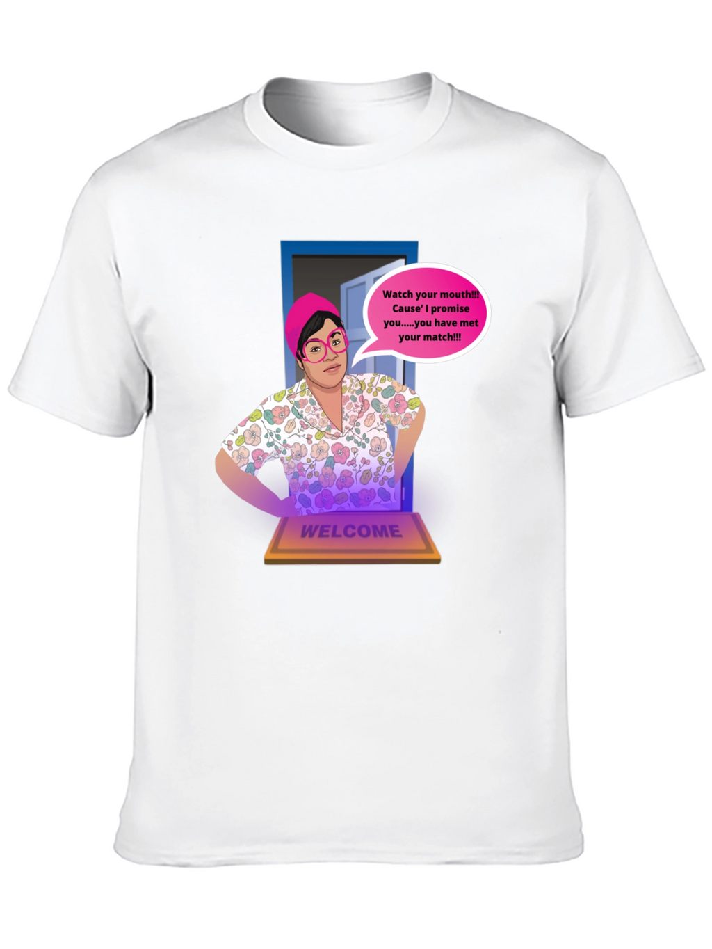 Humorous Watch Your Mouth Graphic Tee