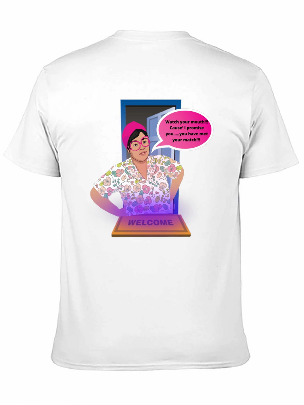 Humorous Watch Your Mouth Graphic Tee