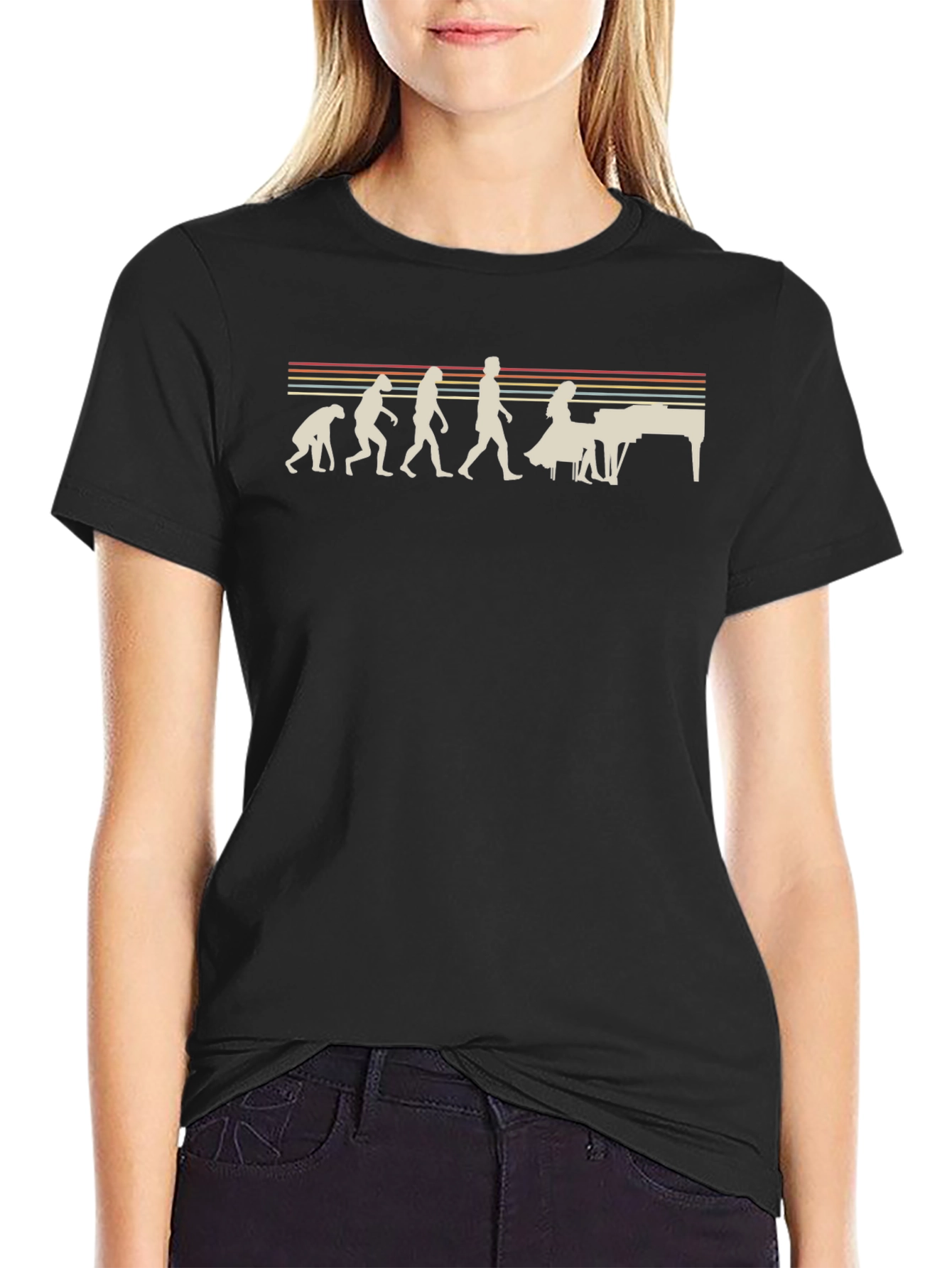 Evolution of Piano Player T-Shirt