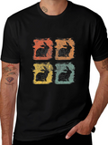 Retro Rabbit Graphic Tee - Mens Black T-Shirt