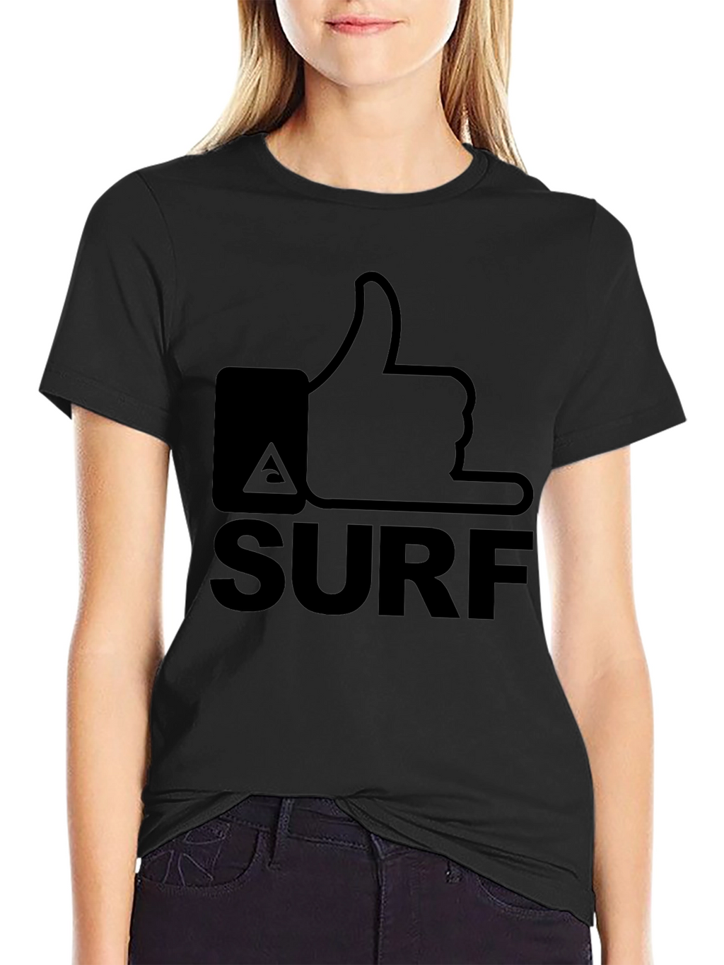 Surfs Up! Like-Minded Tee - Black Cotton