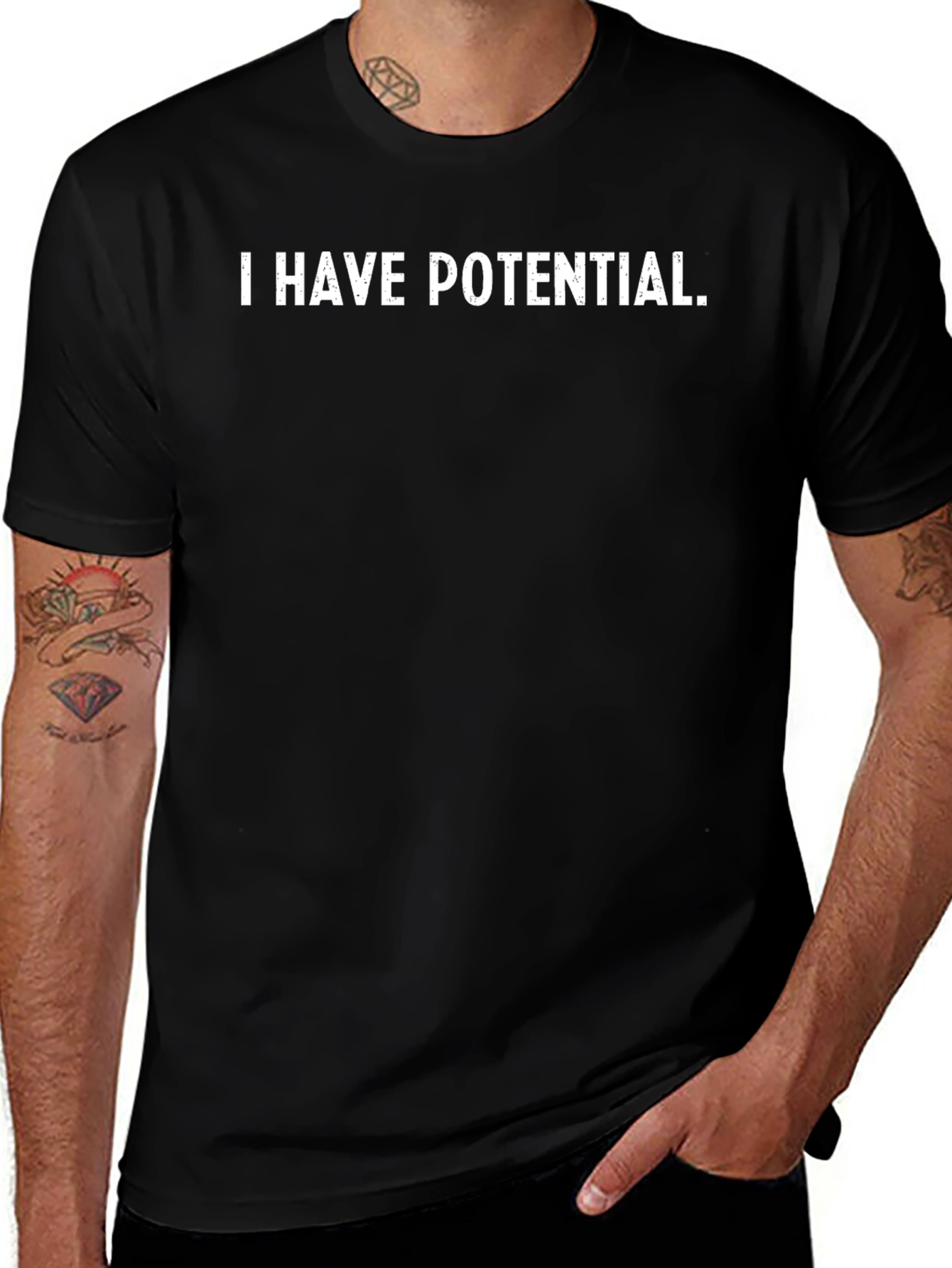 I Have Potential Black Graphic Tee
