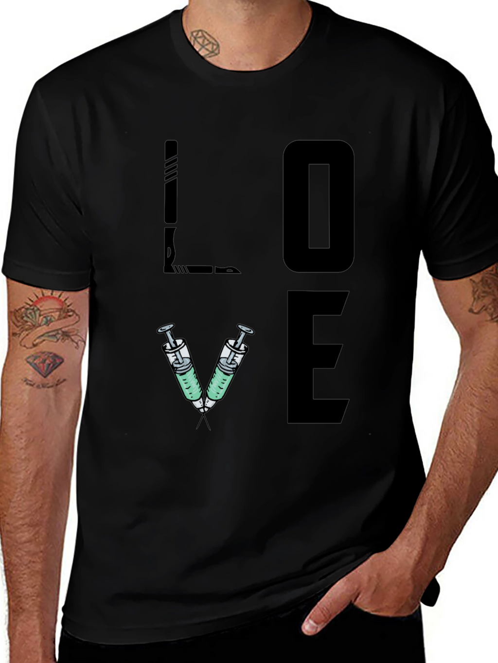 LOVE Syringe T-Shirt - Nurse/Doctor/Vet Gift