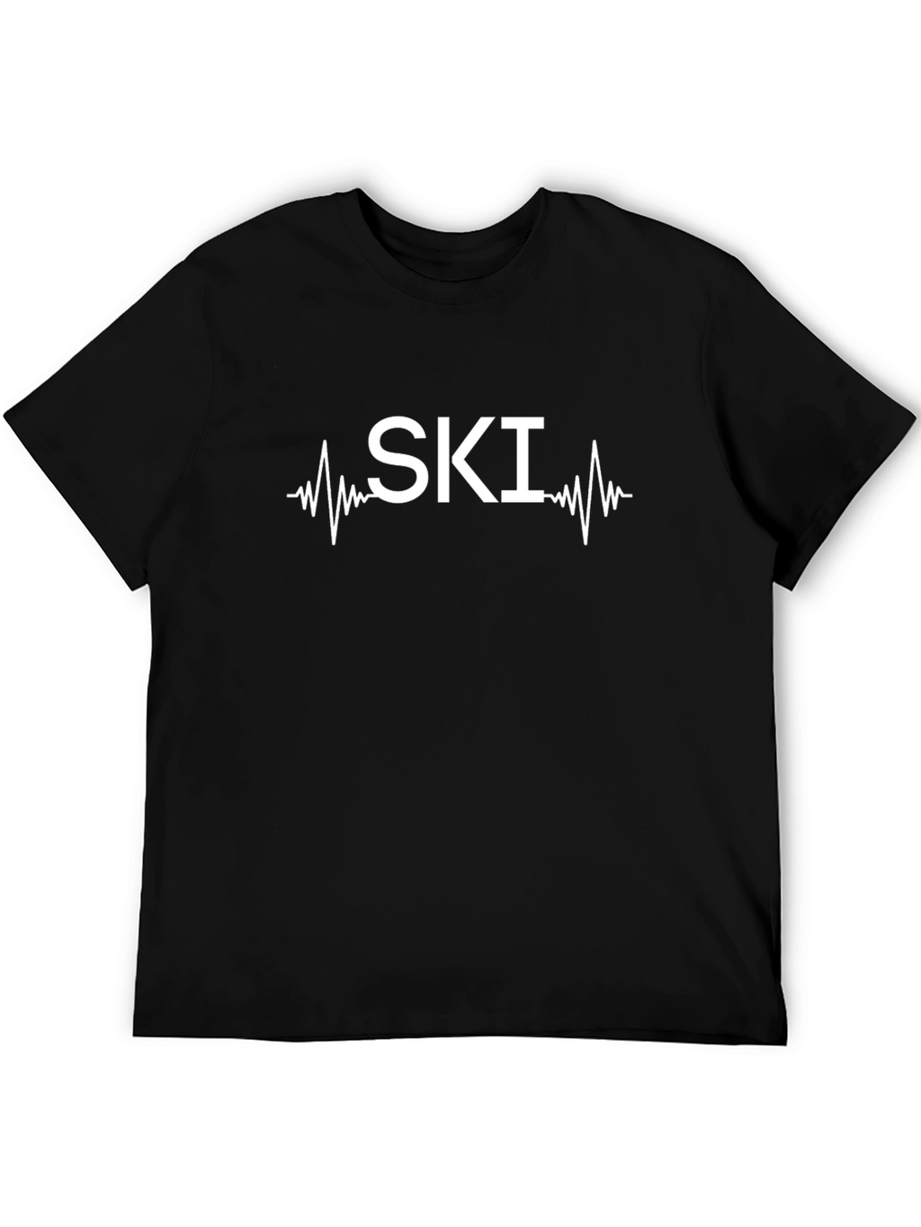 SKI Heartbeat Black Graphic Tee