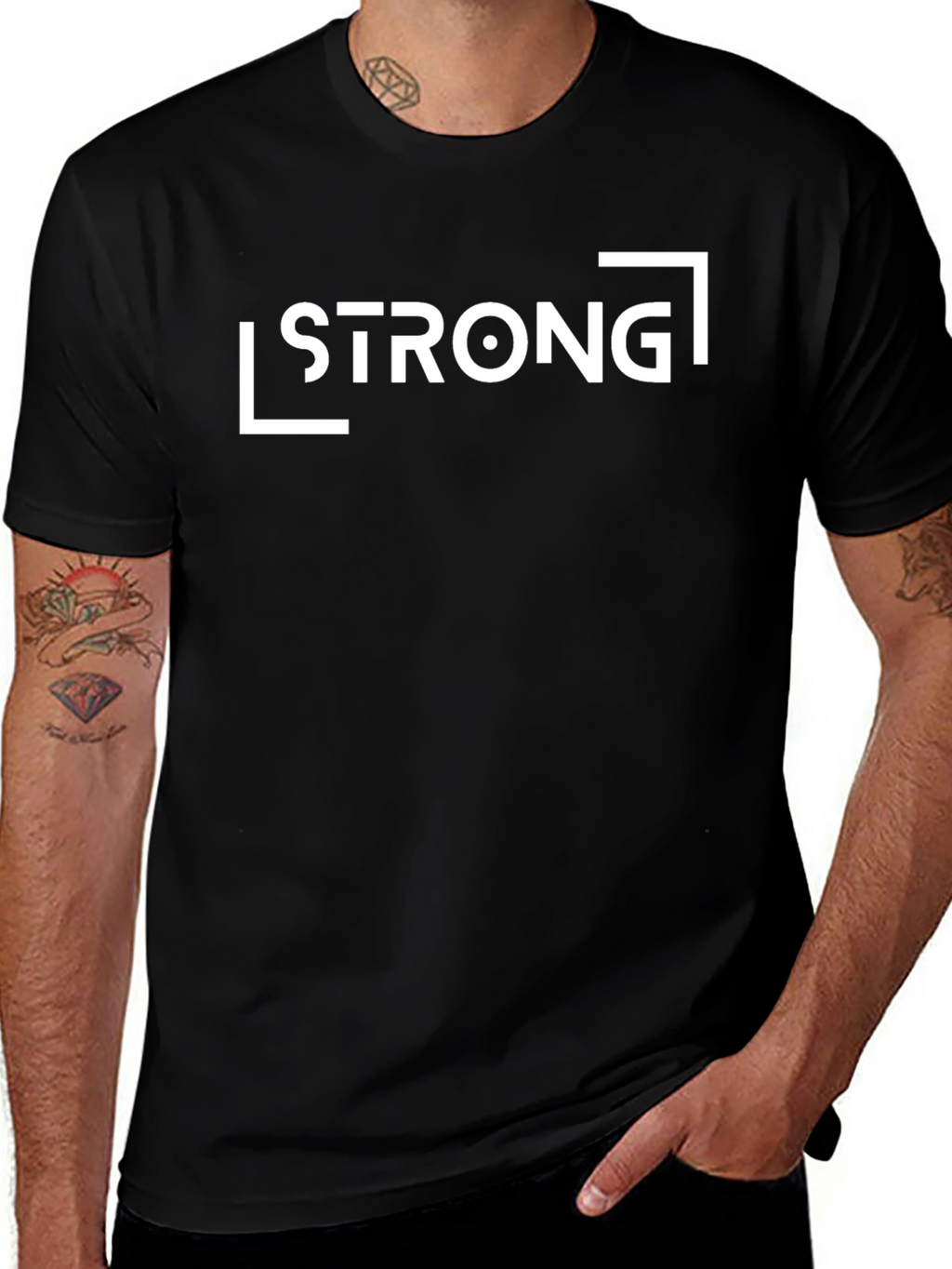 Strong Graphic Black T-Shirt