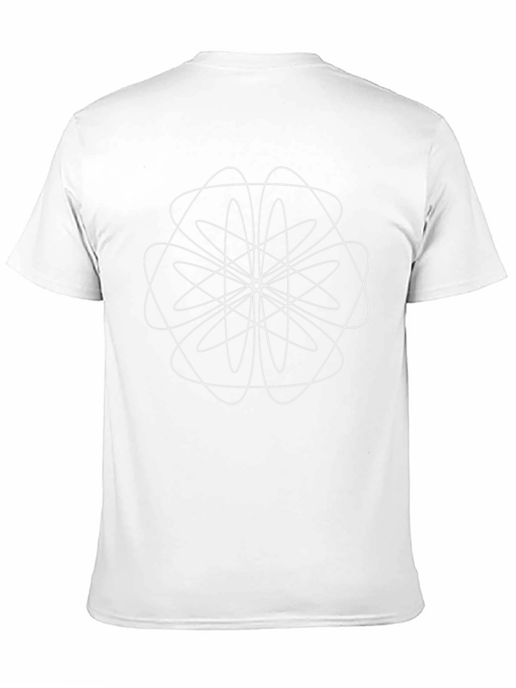 Geometric Atom Design Black T-Shirt