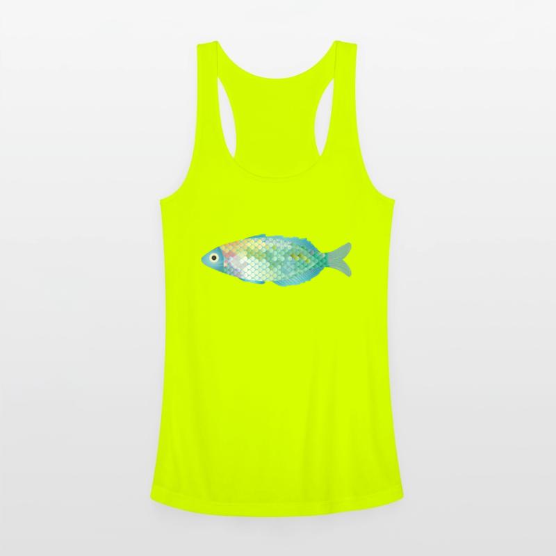 The colorful fish shines in delicate colors