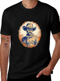 Cowboy Graphic Tee - Western Style Black T-Shirt