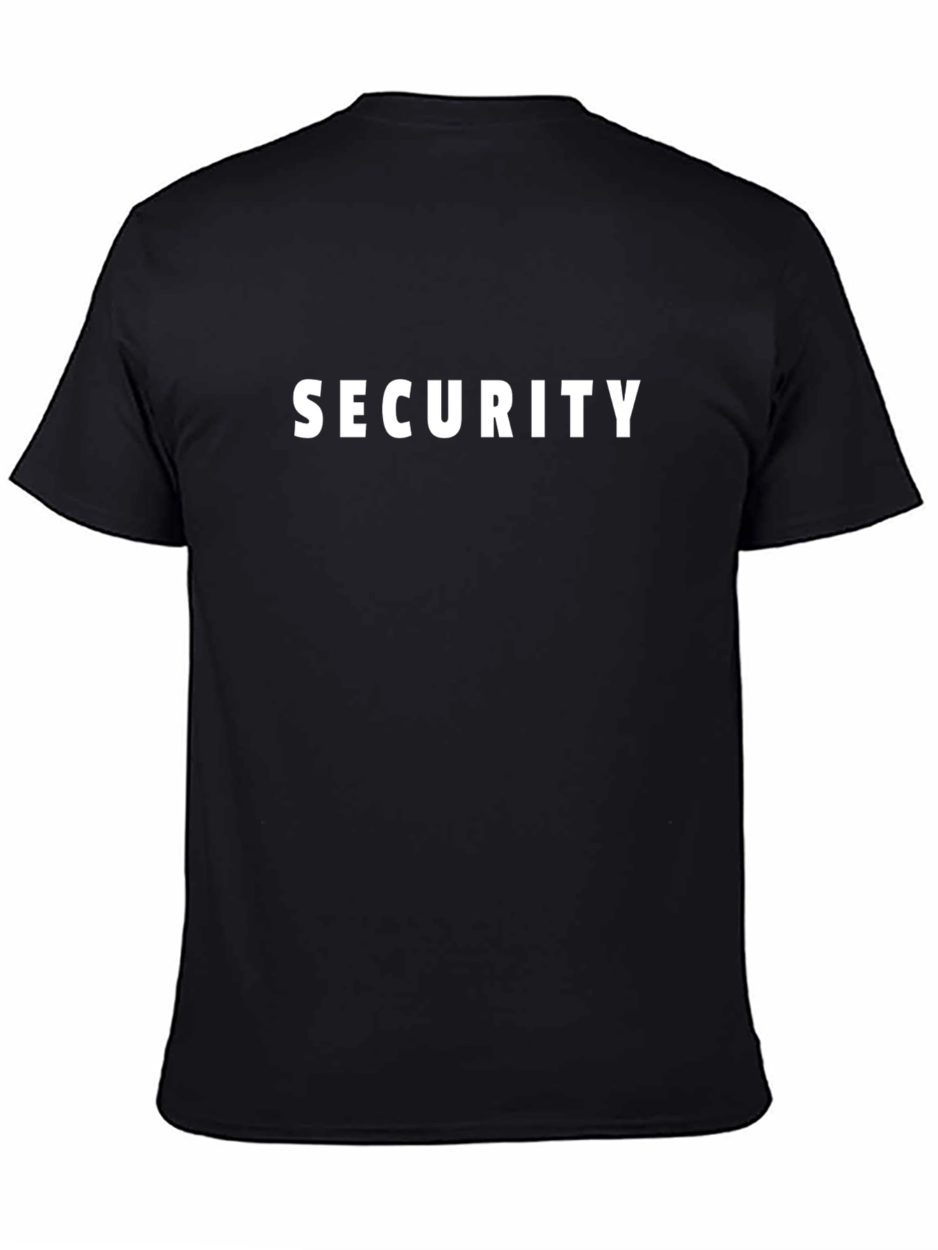 Security Crew T-Shirt - Black Cotton Tee