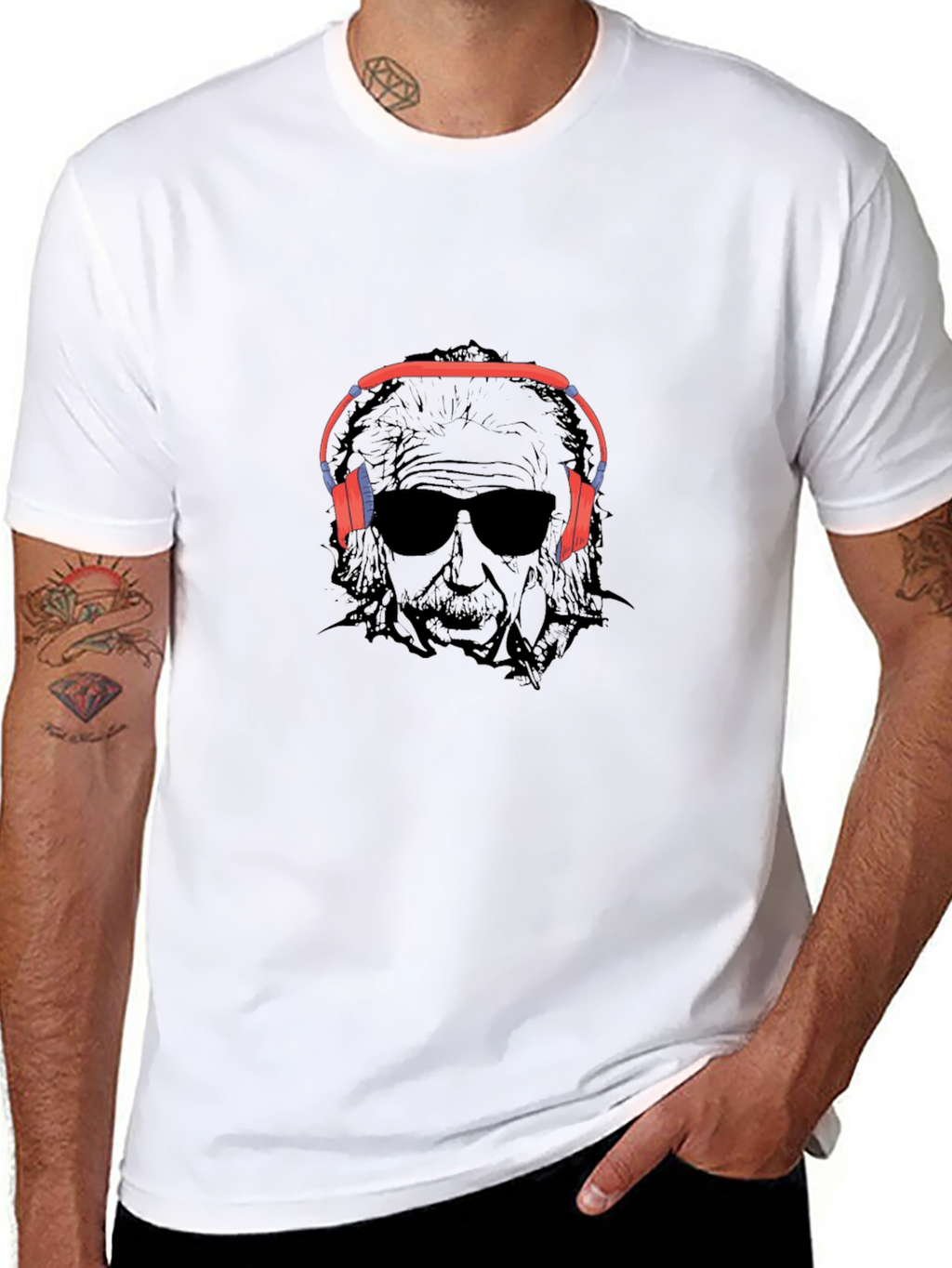 Einstein DJ Black T-Shirt