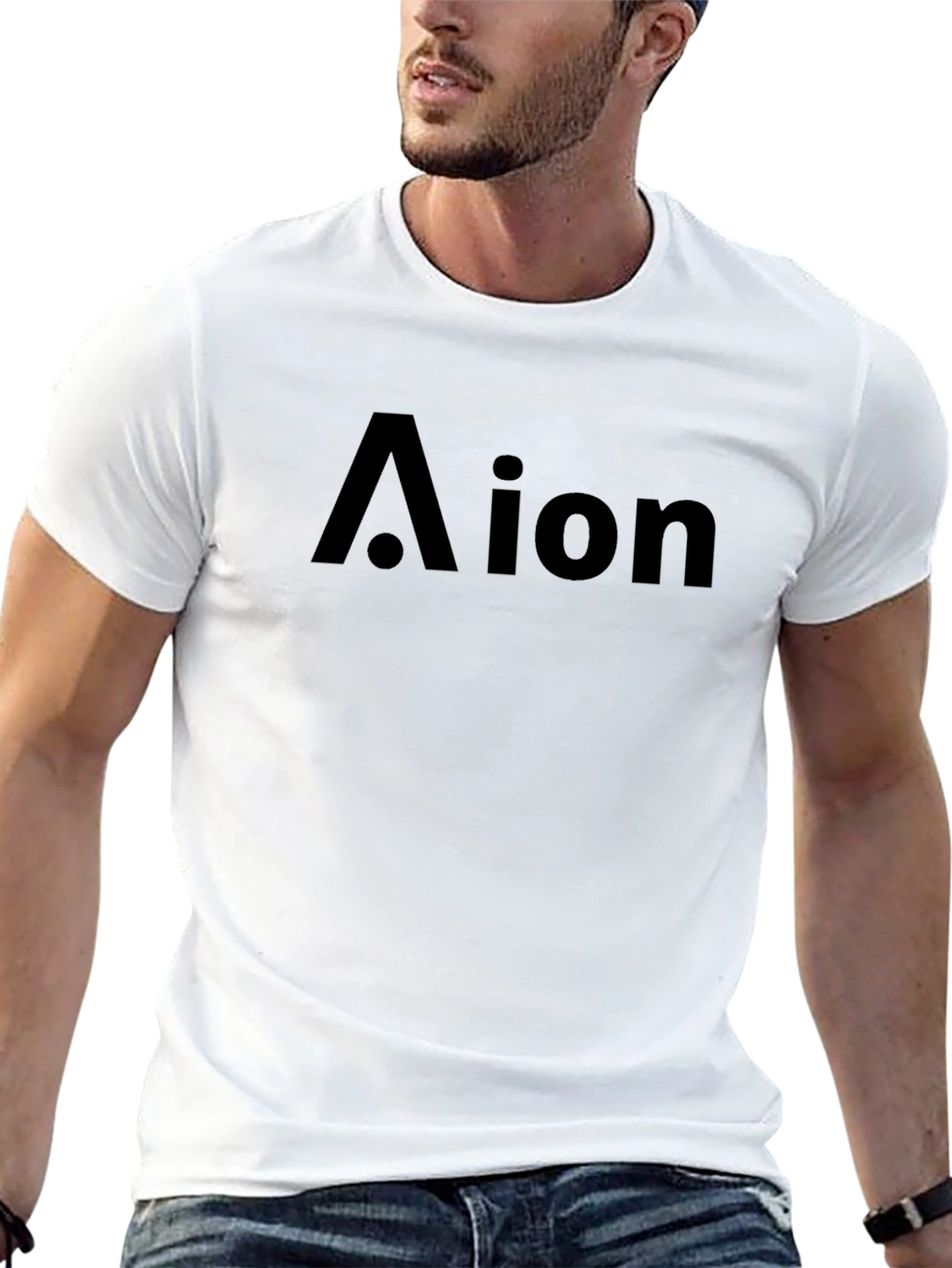 Aion Black Graphic Tee - Casual Comfort