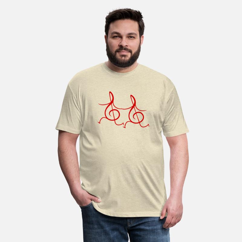 Two Music Clef Notes Friends running together Love