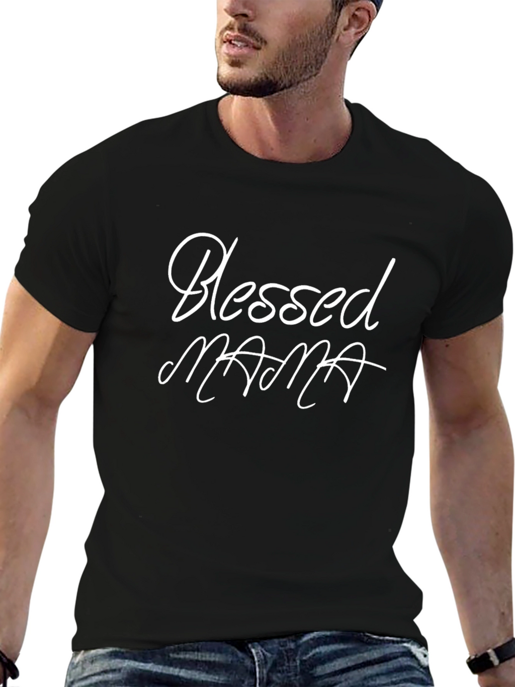Blessed Mama Black T-Shirt