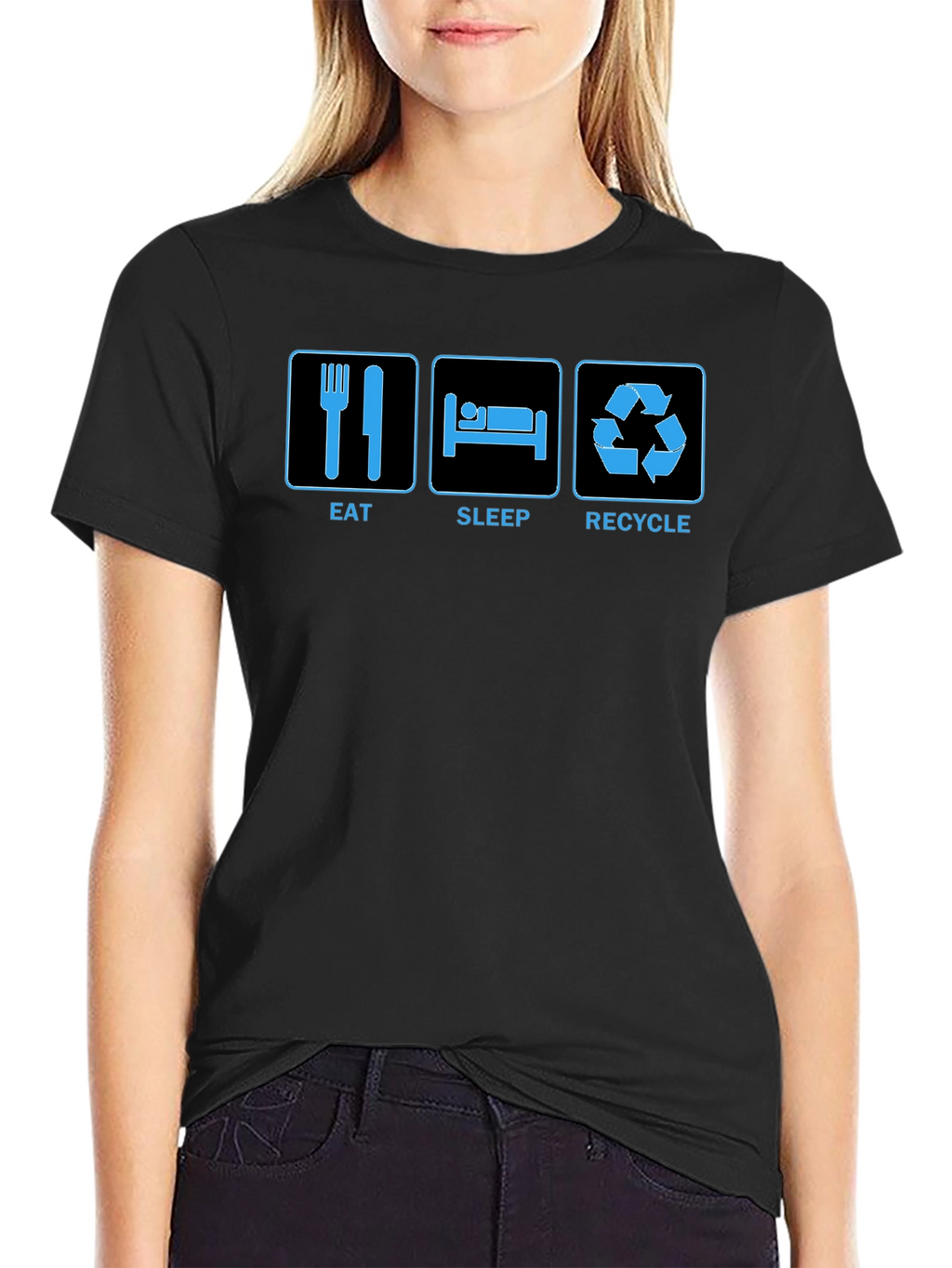 Eat Sleep Recycle Graphic T-Shirt
