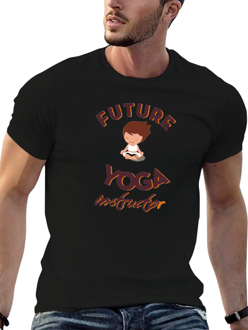Future Yoga Instructor Black T-Shirt