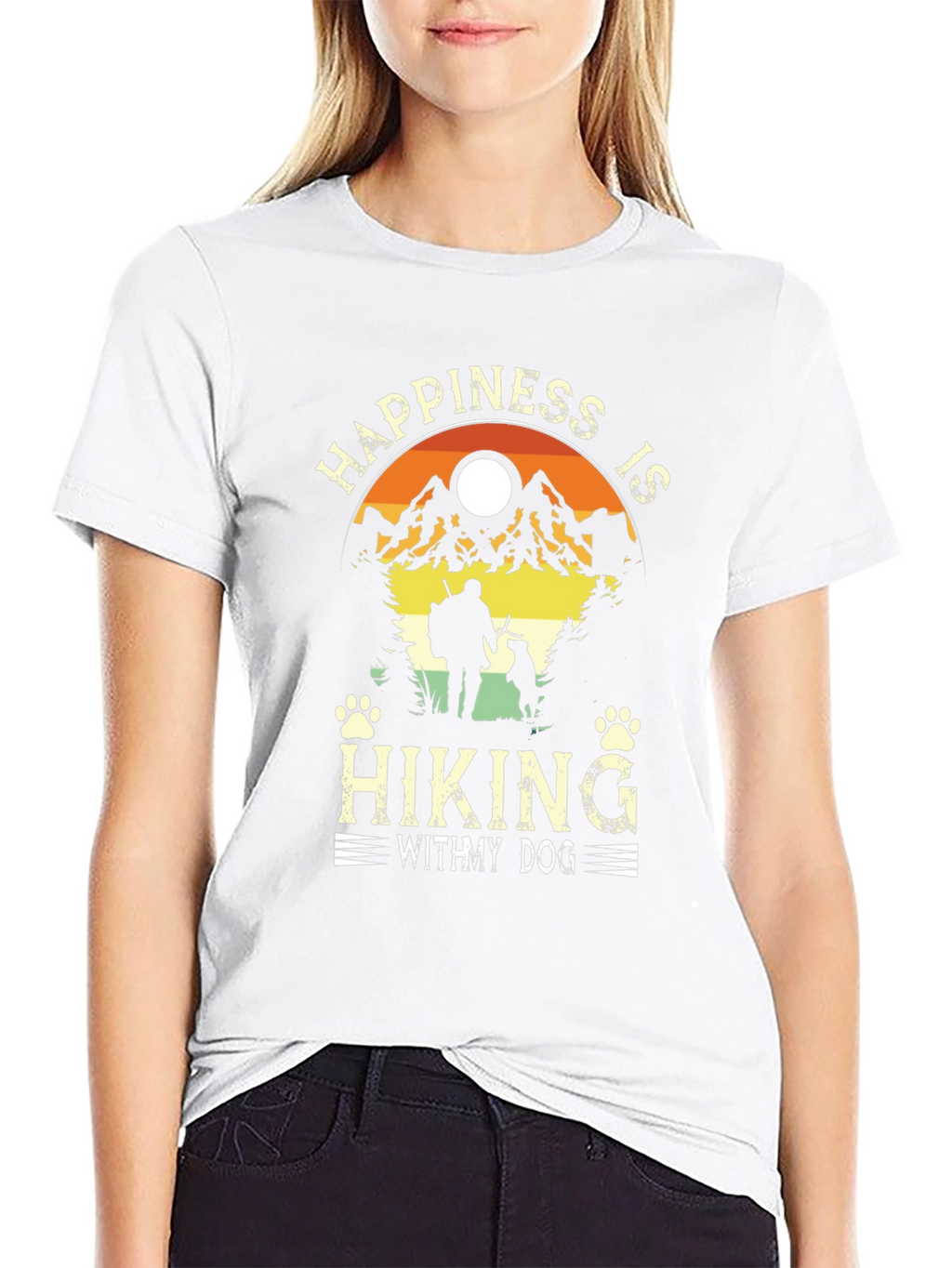 Happiness is Hiking with My Dog T-Shirt