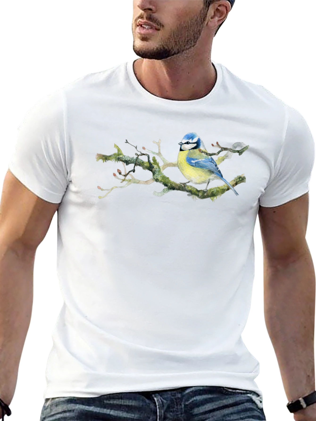 Blue Tit Bird T-Shirt - Nature Lover Tee
