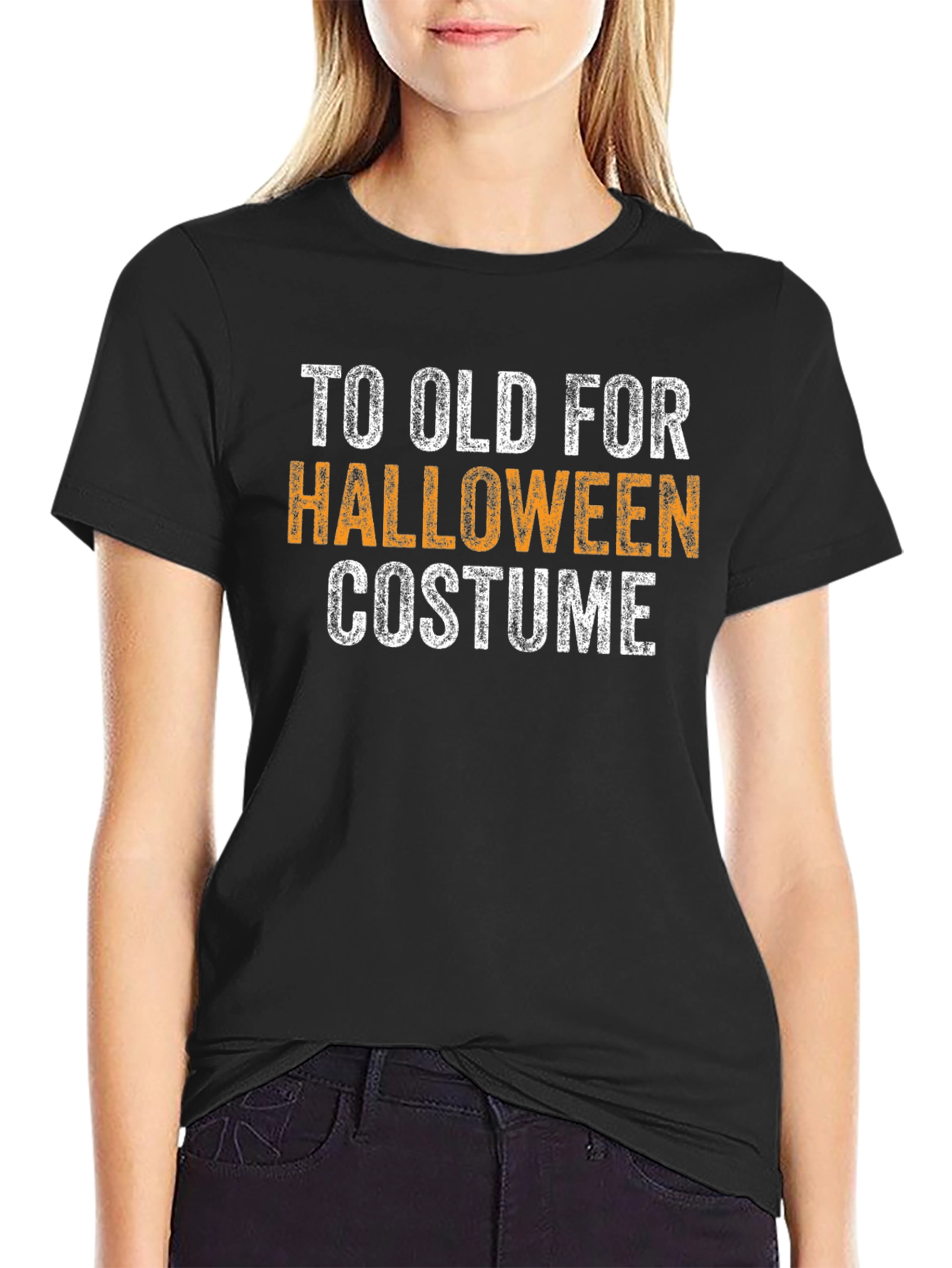 Funny Halloween T-Shirt - Too Old For Costume Tee
