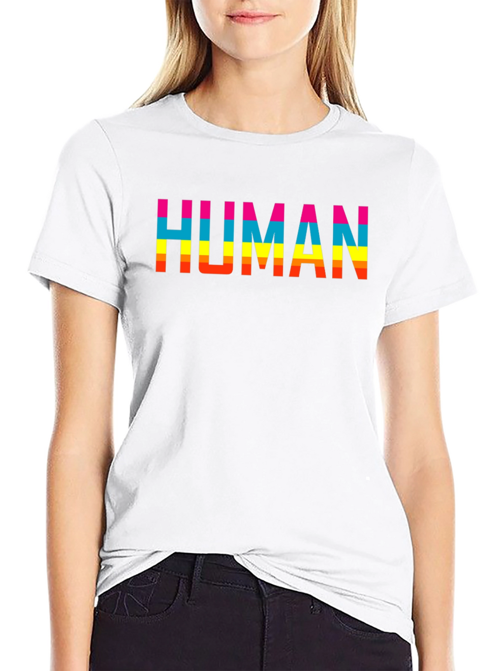 HUMAN Pride T-Shirt - Black Short Sleeve Tee