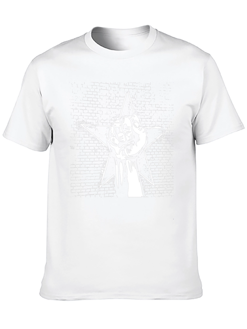 Black Graphic Tee - Fist & Star Design