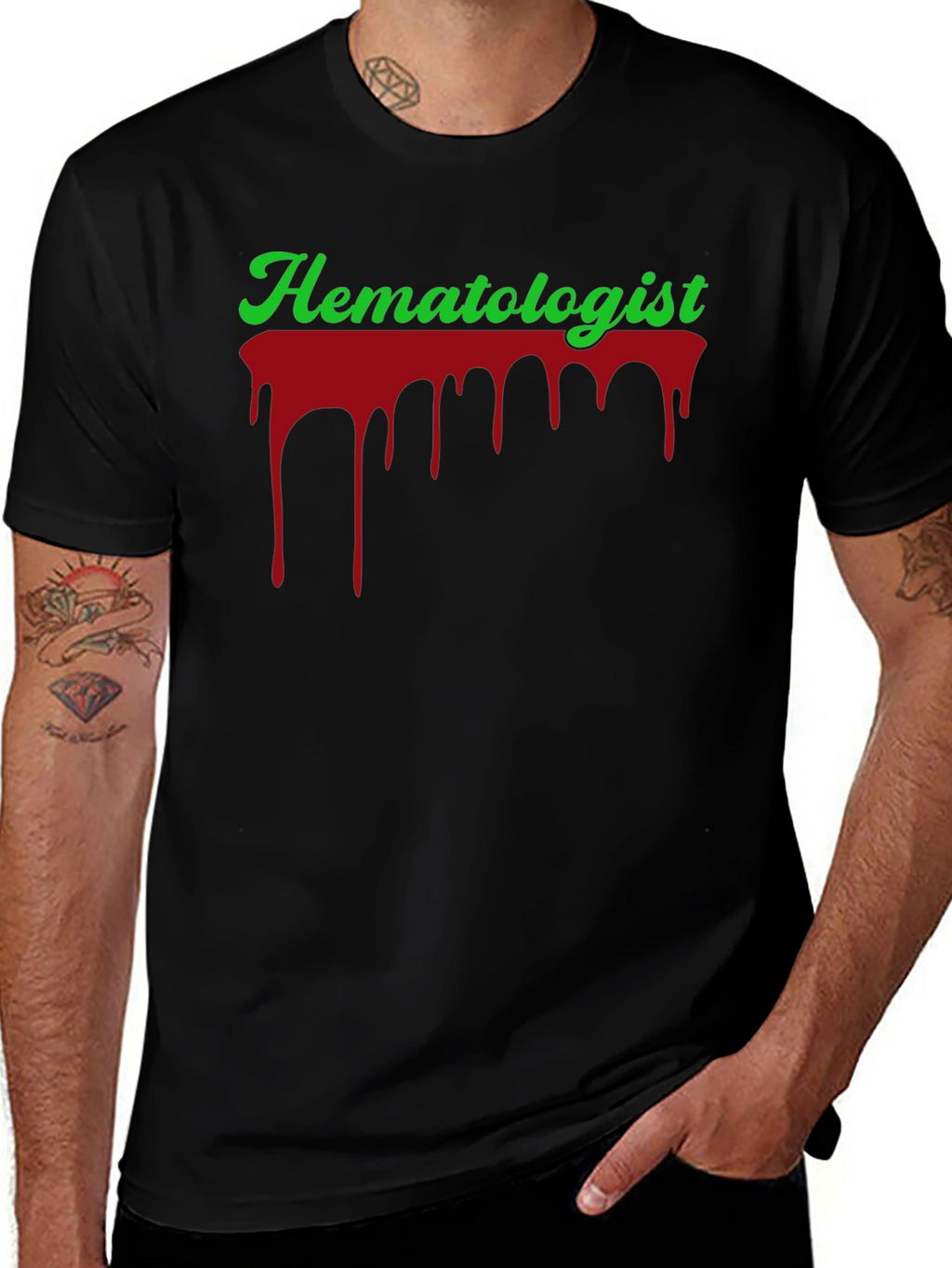Hematologist Blood Drip Graphic T-Shirt