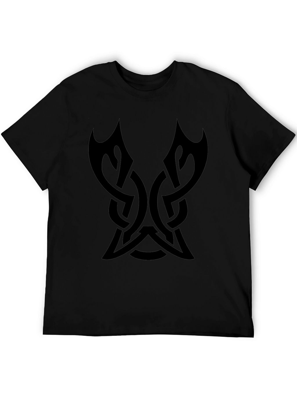 Mens Black Tribal Knot Graphic Tee