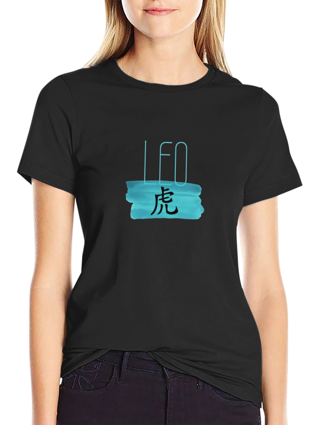 Black LEO Zodiac Graphic Tee