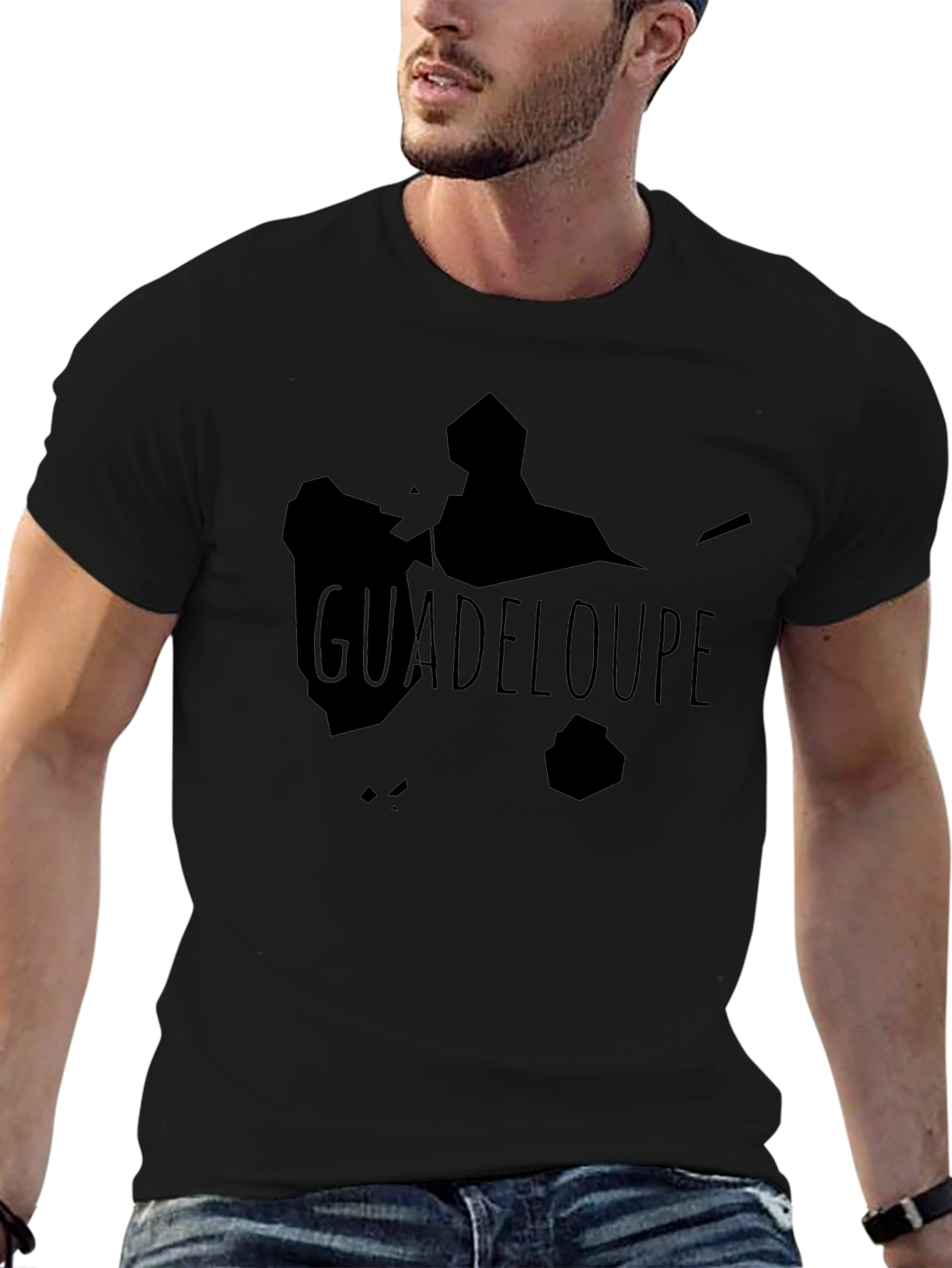 Guadeloupe Island Graphic Tee - Black Unisex T-Shirt