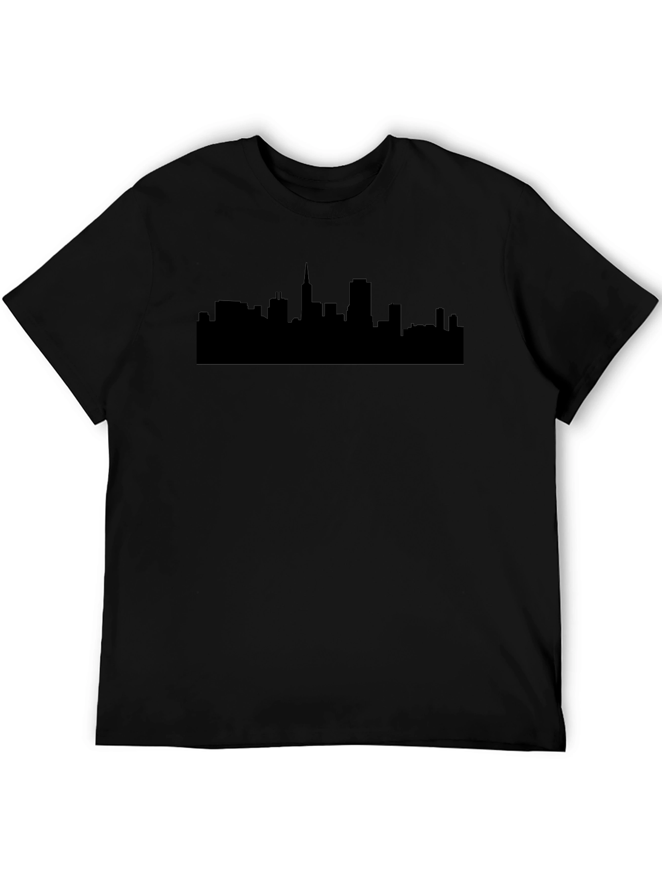Cityscape Silhouette Black T-Shirt