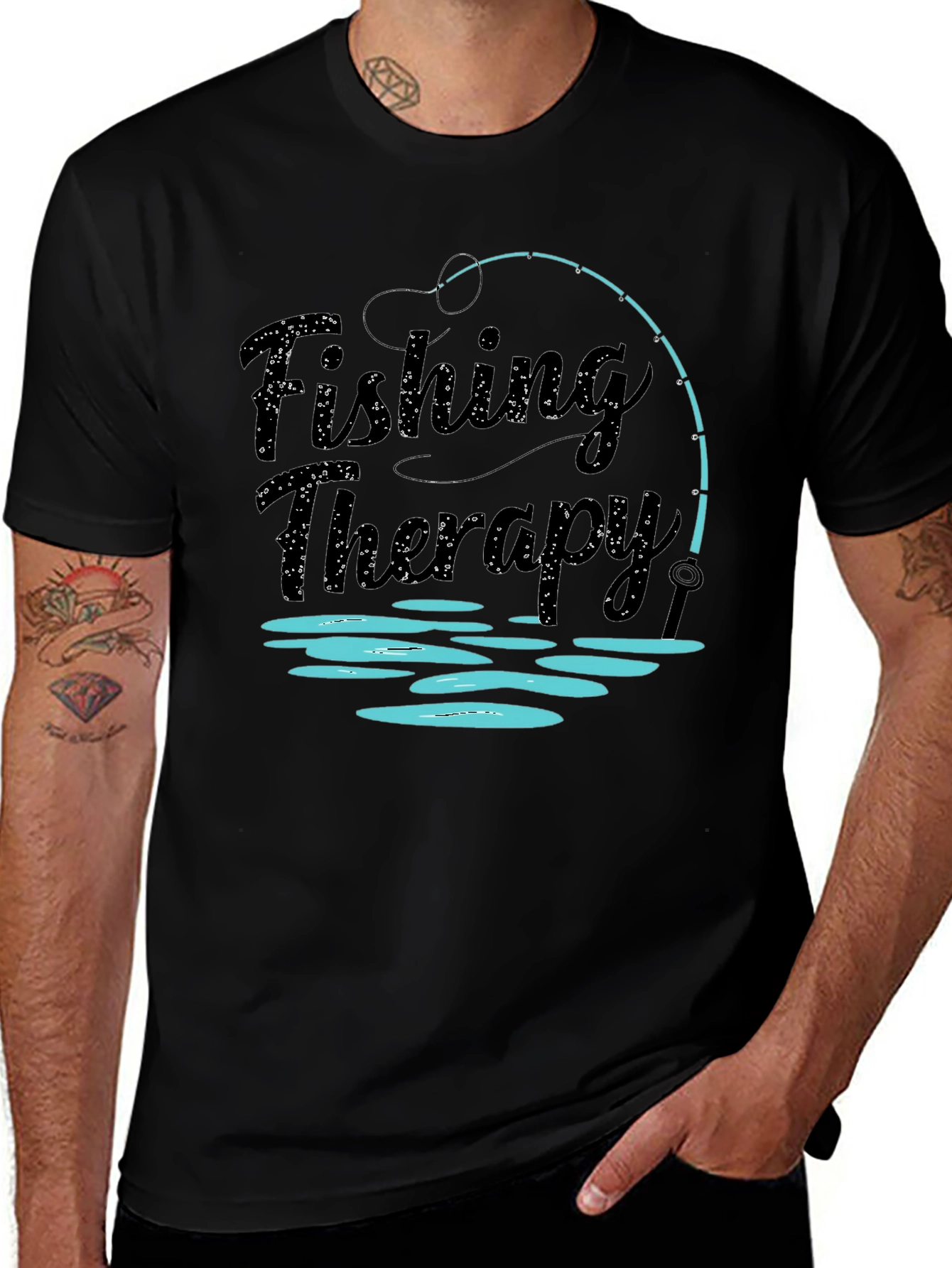 Fishing Therapy Graphic T-Shirt