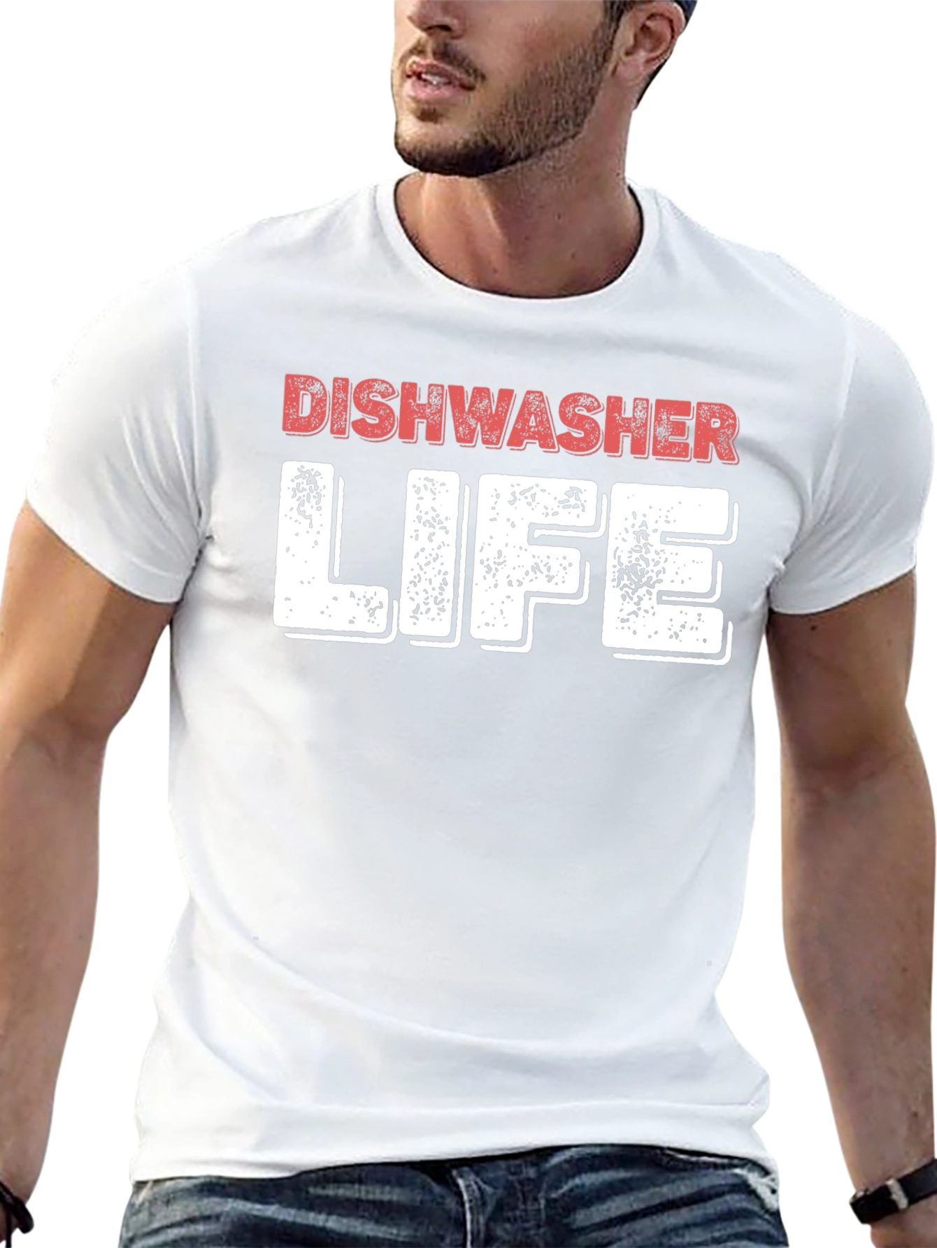Dishwasher Life Black Crewneck T-Shirt