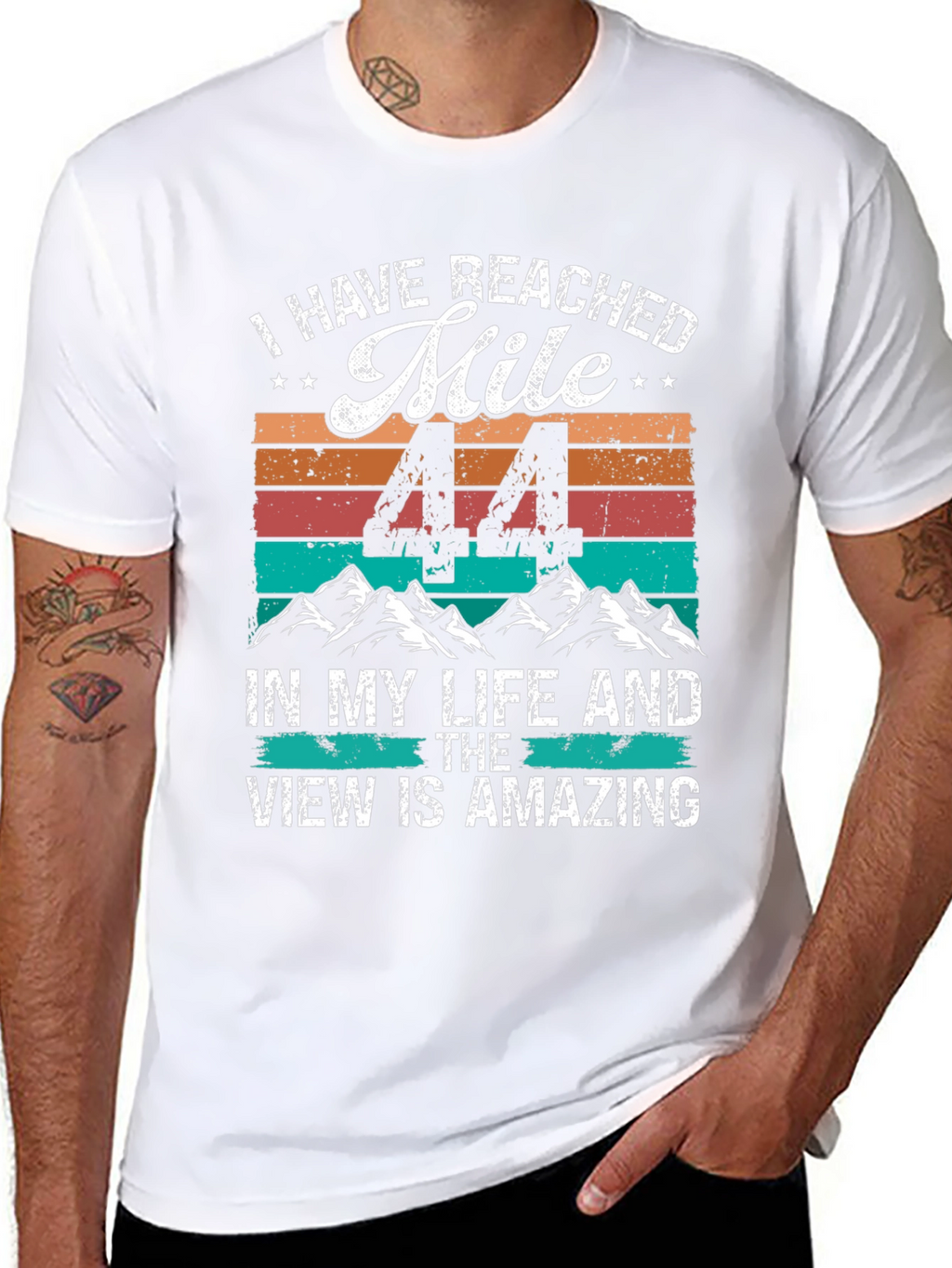 44th Birthday Mile Milestone T-Shirt