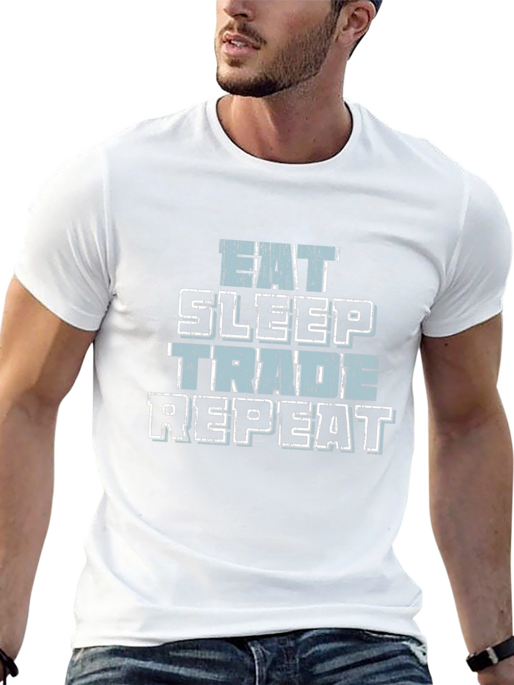 Eat Sleep Trade Repeat Black T-Shirt