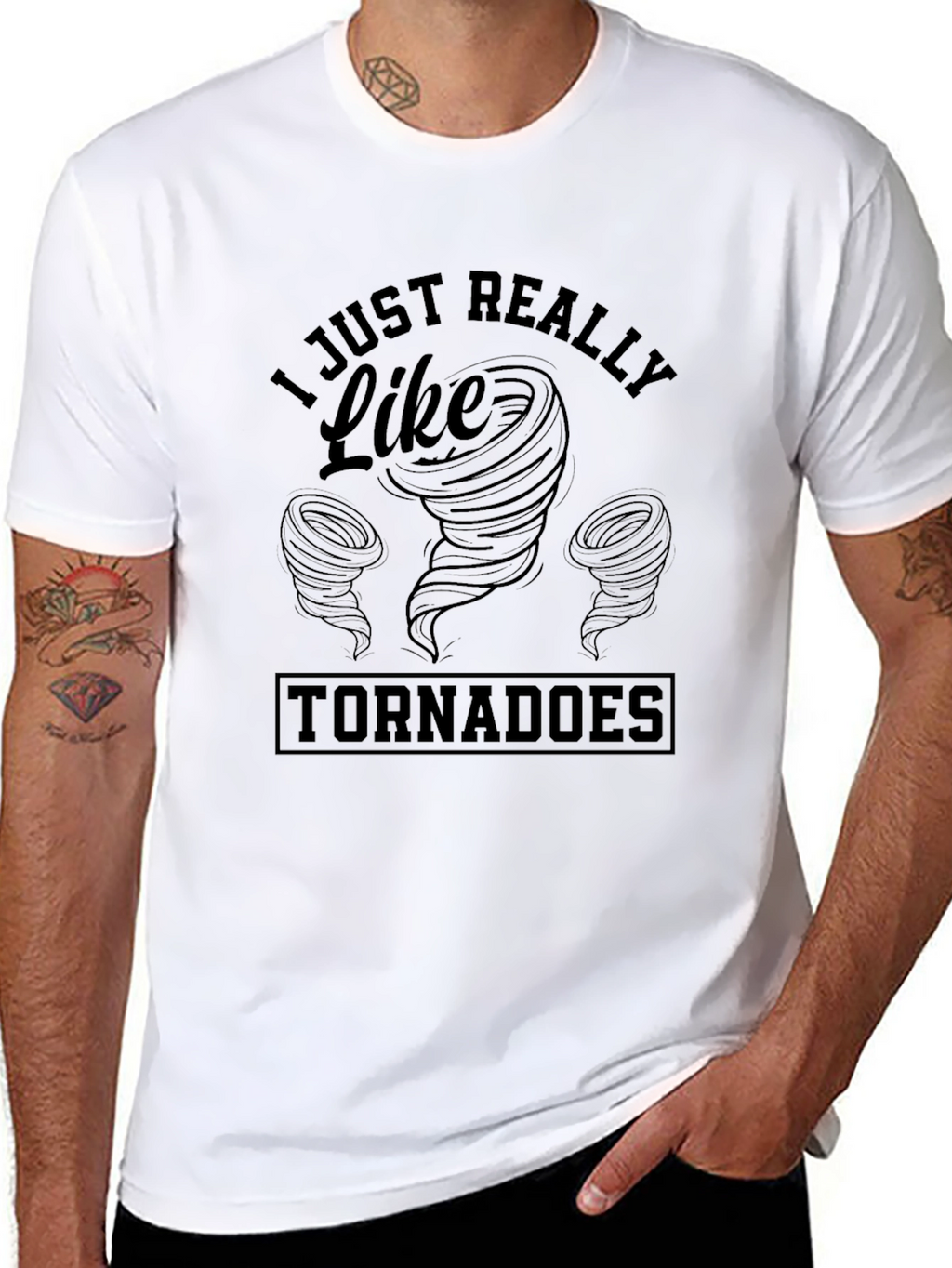 Tornado Enthusiast Black Graphic Tee