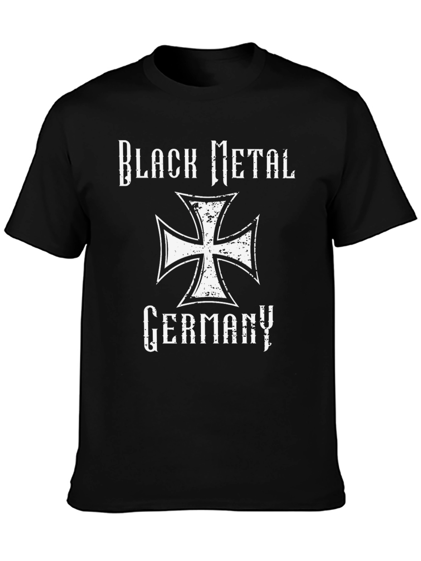 Black Metal Germany T-Shirt - Gothic Cross Design