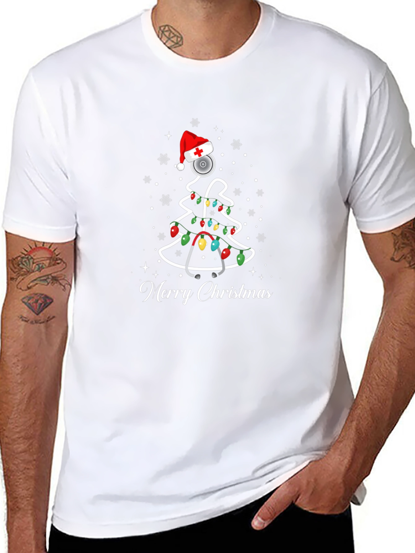 Merry Christmas Nurse Tree T-Shirt
