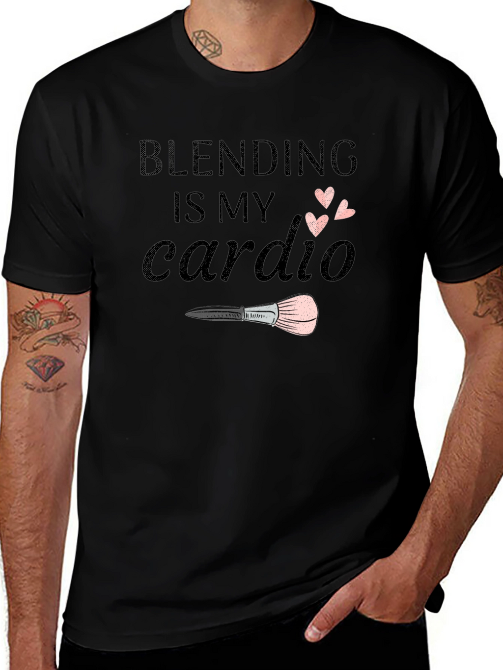 Blending is My Cardio Black T-Shirt