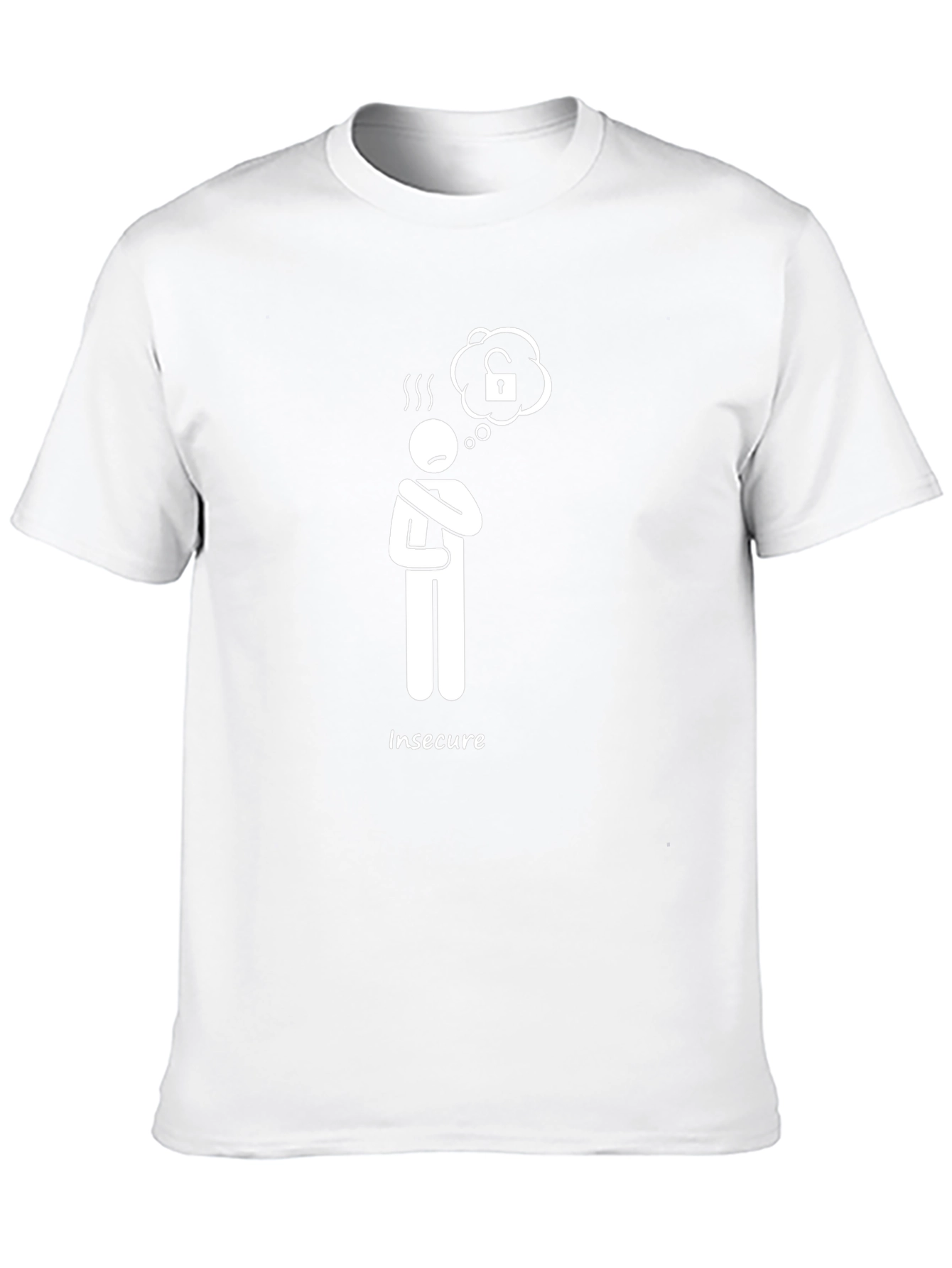 Insecure Stick Figure Graphic T-Shirt