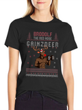 BroDolf Gainzdeer Christmas Black T-Shirt