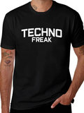 Techno Freak Black Graphic T-Shirt
