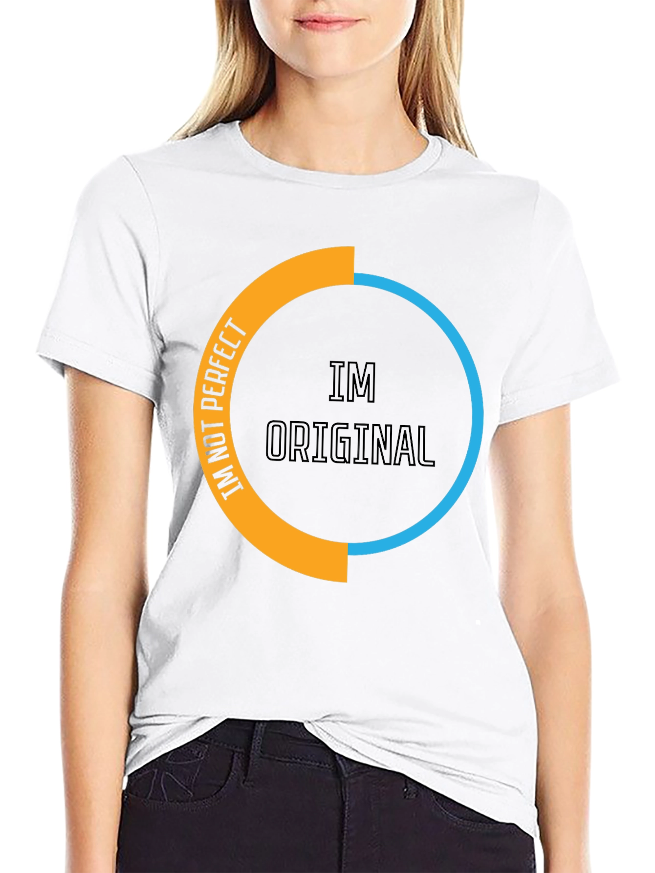 Im Not Perfect Im Original Black T-Shirt