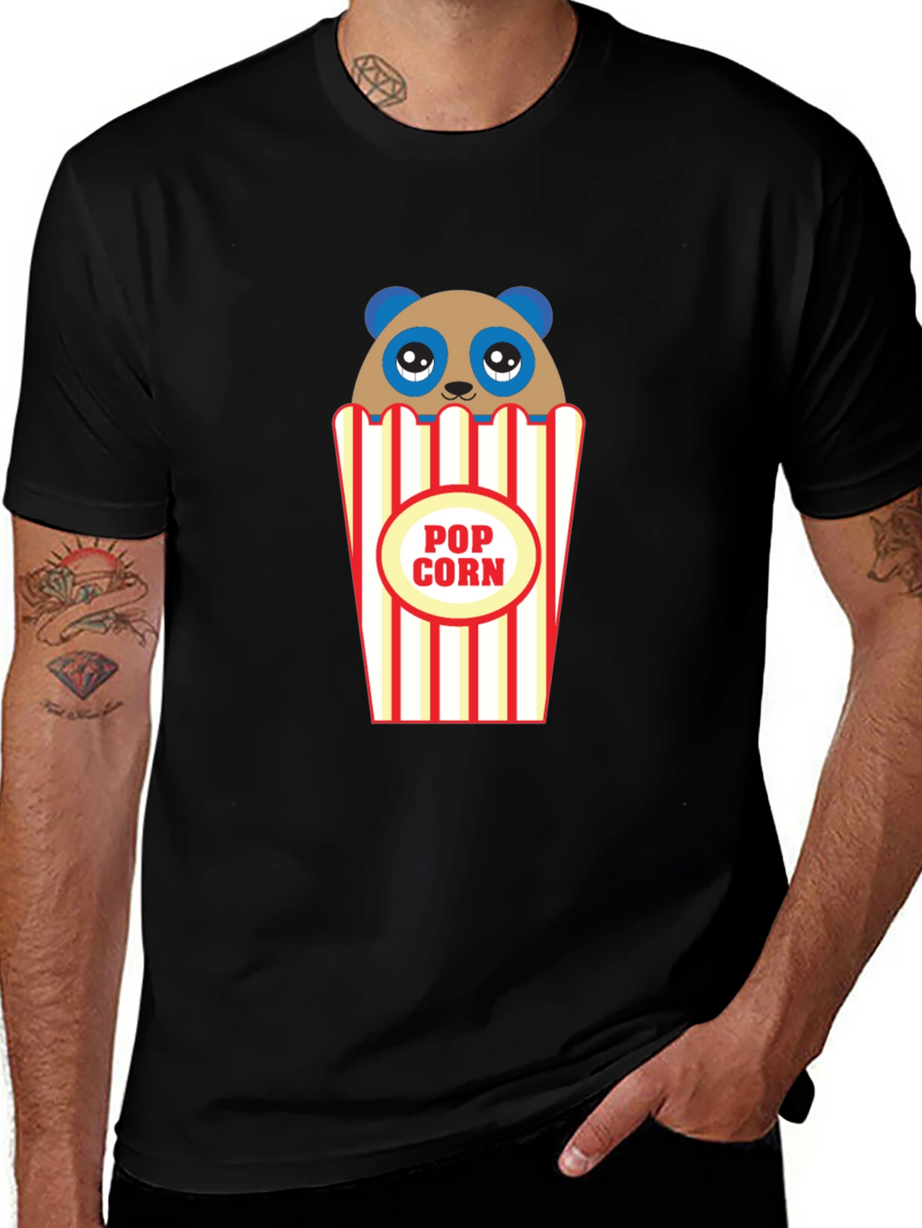 Panda Popcorn Graphic Tee