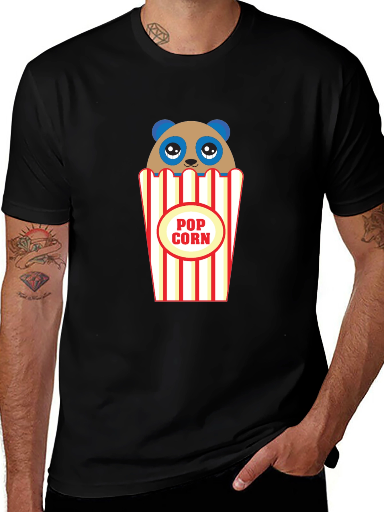 Panda Popcorn Graphic Tee