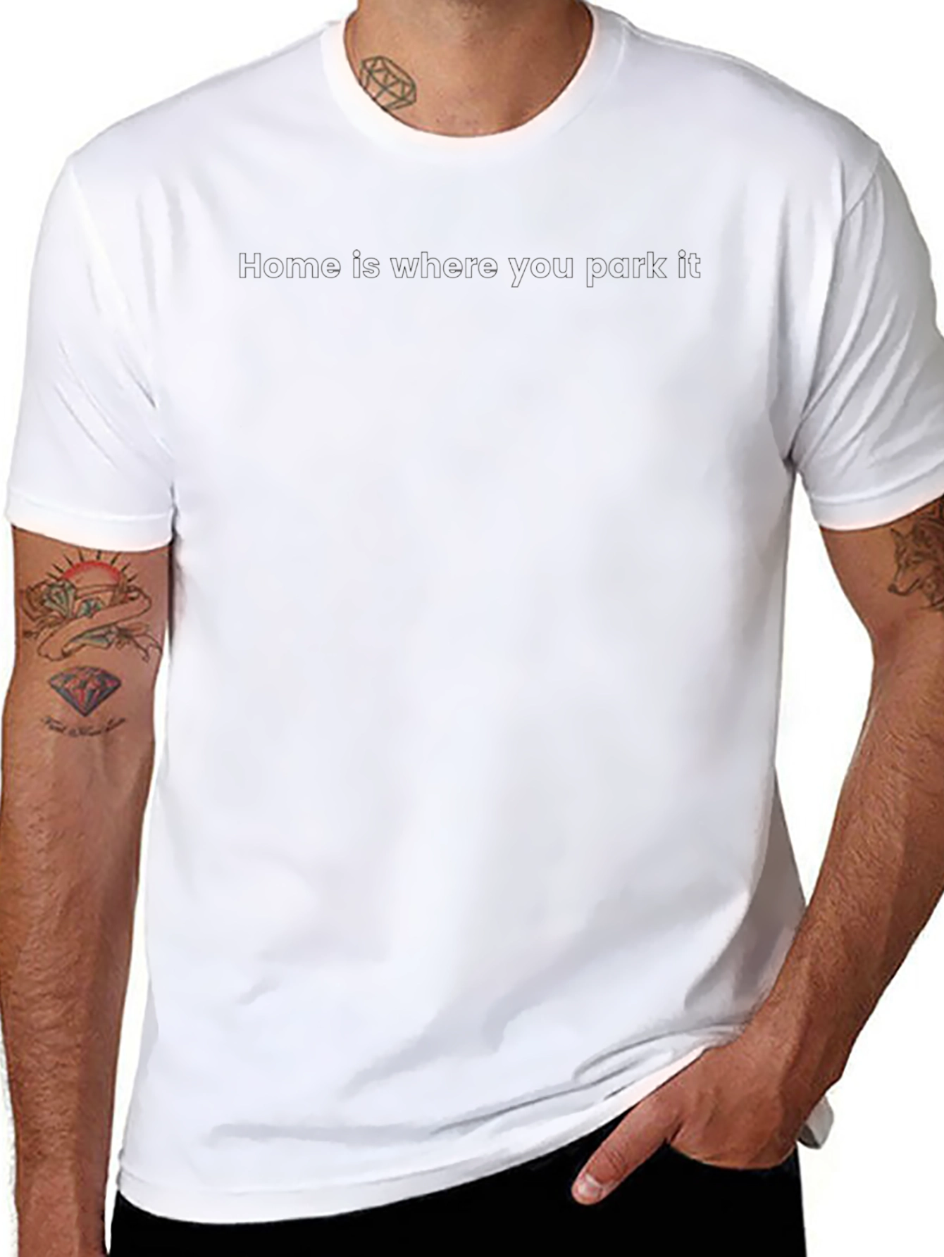Mens Solid Black Classic Fit T-Shirt