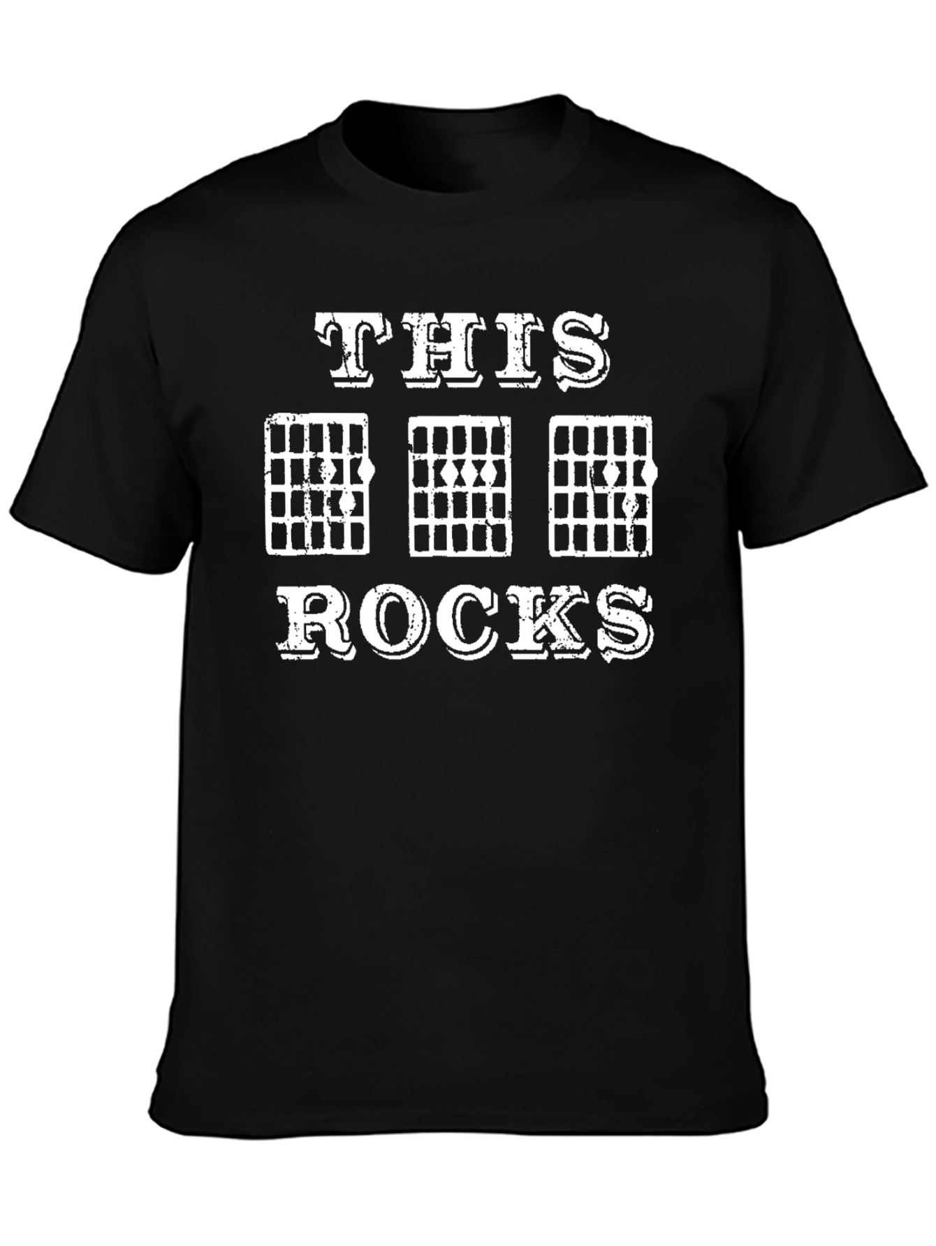 This Rocks Guitar Chords Black T-Shirt